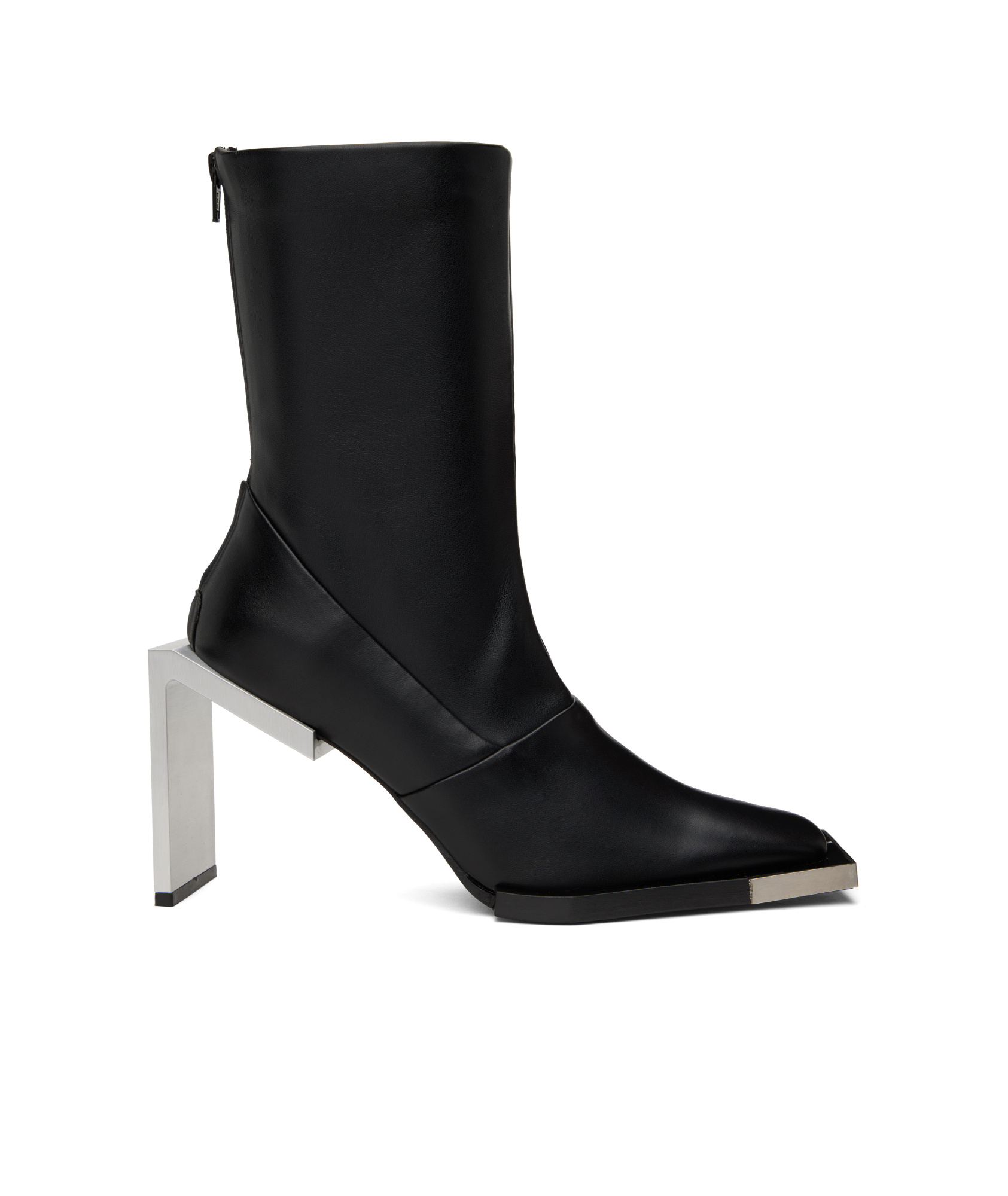 Heliot Emil Square-toed Short Boots In Black