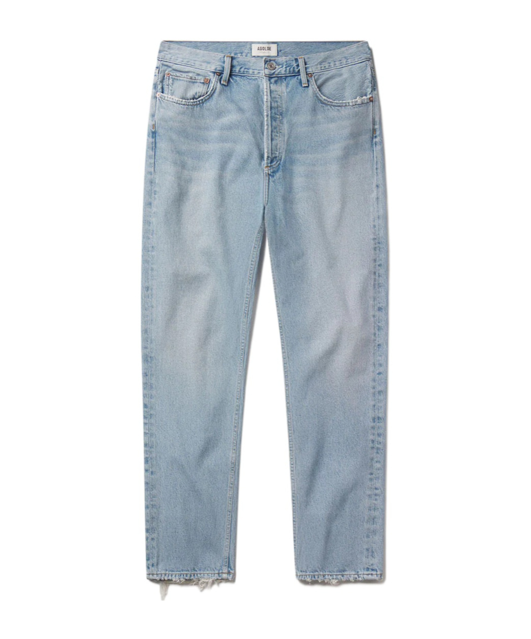 Agolde Light Blue Jeans In Regenerated Denim In Blue