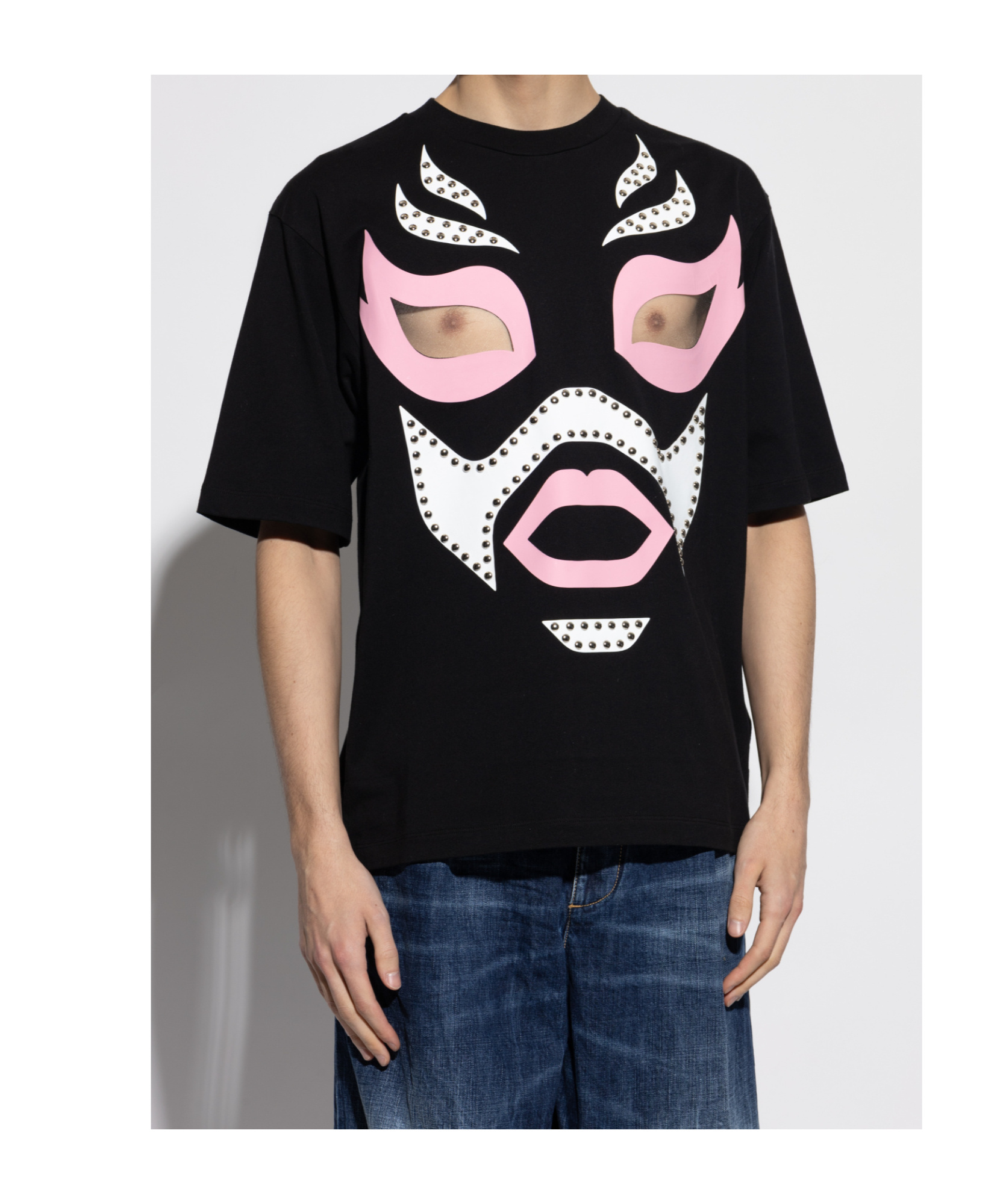 Dsquared2 See-through Cut-out T-shirt In Black