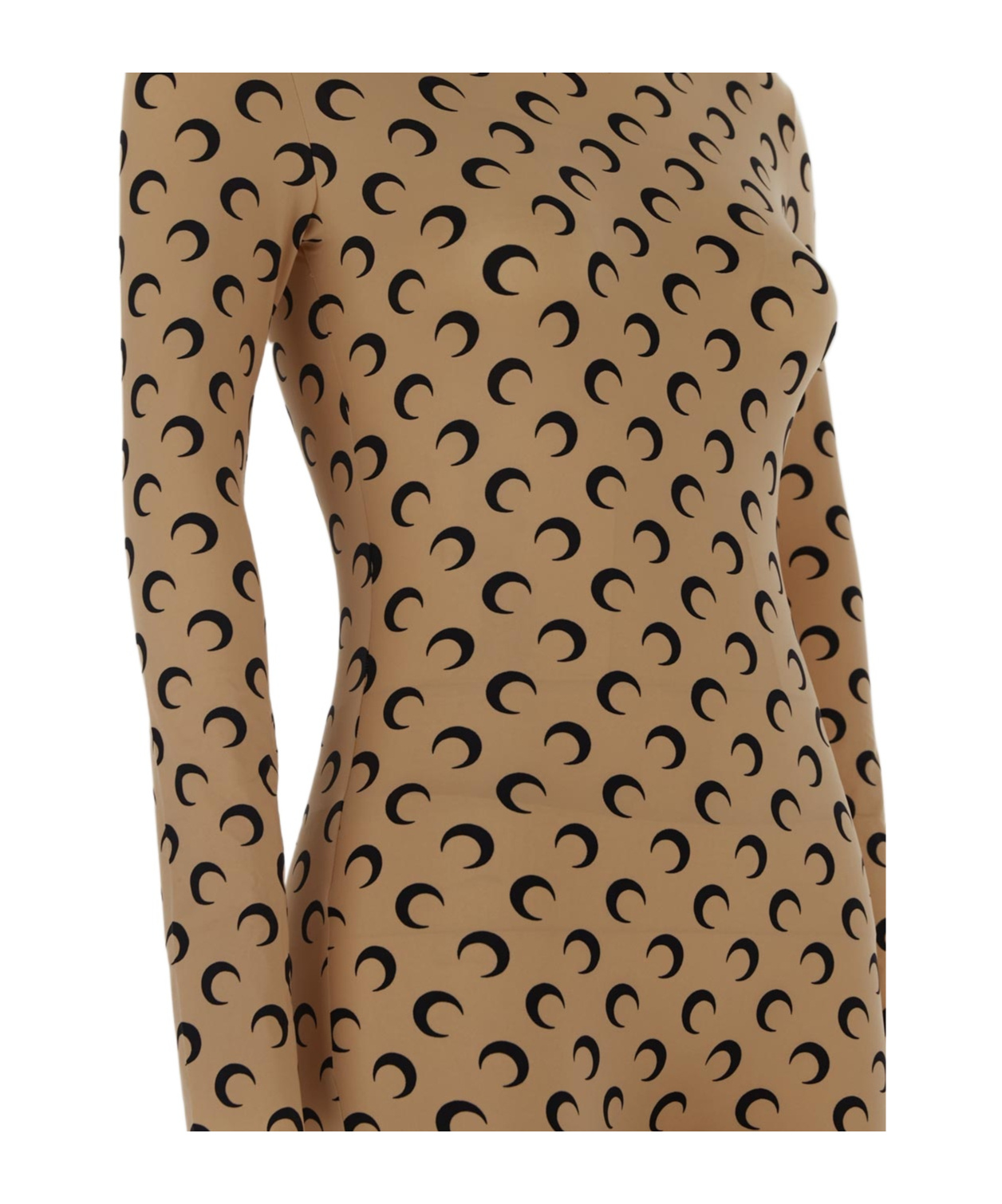Marine Serre Tan All Over Moon Jumpsuit In Green