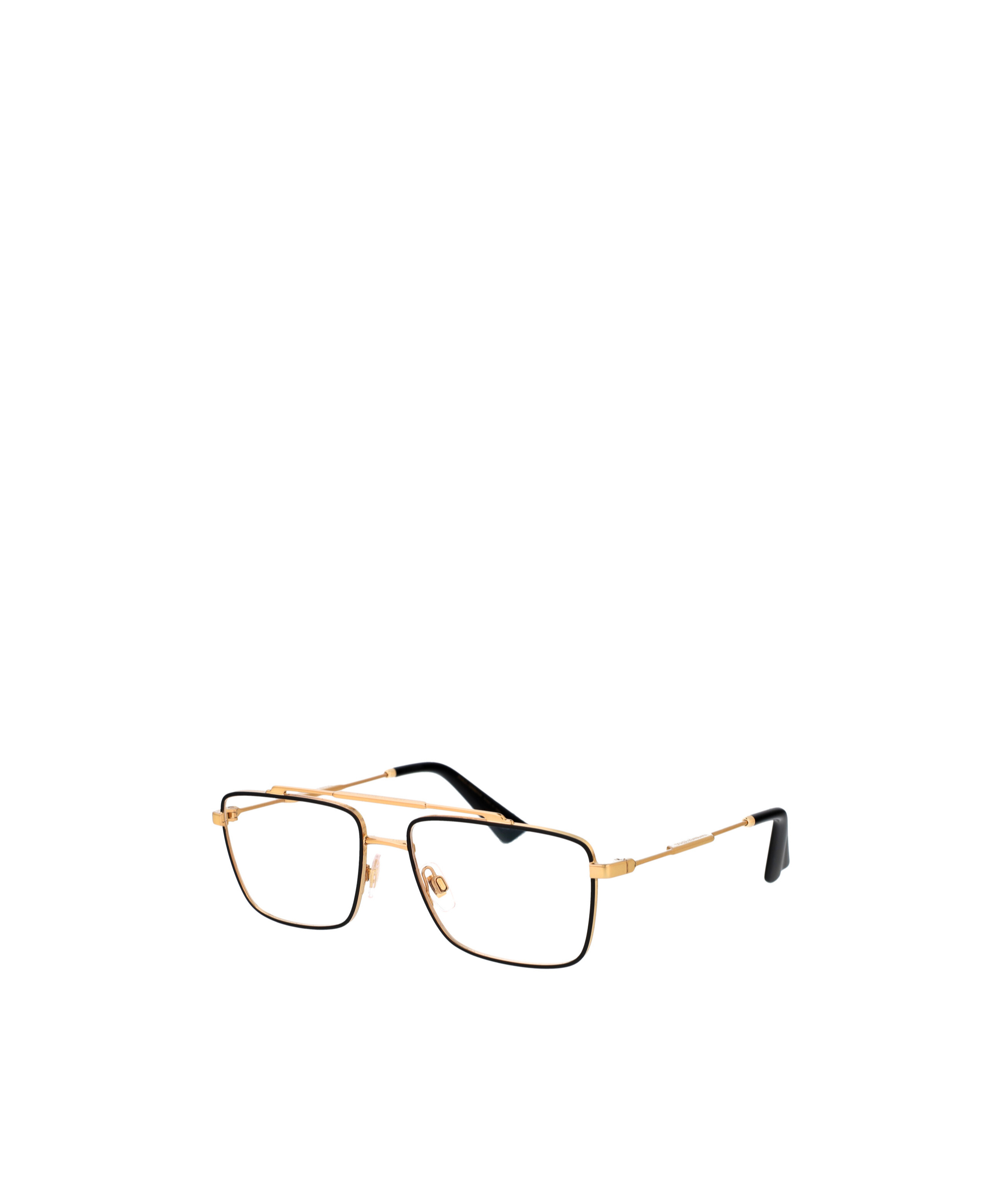 Dolce & Gabbana Dolce Gabbana Eyewear Rectangle Frame Glasses In Gold/matte Black