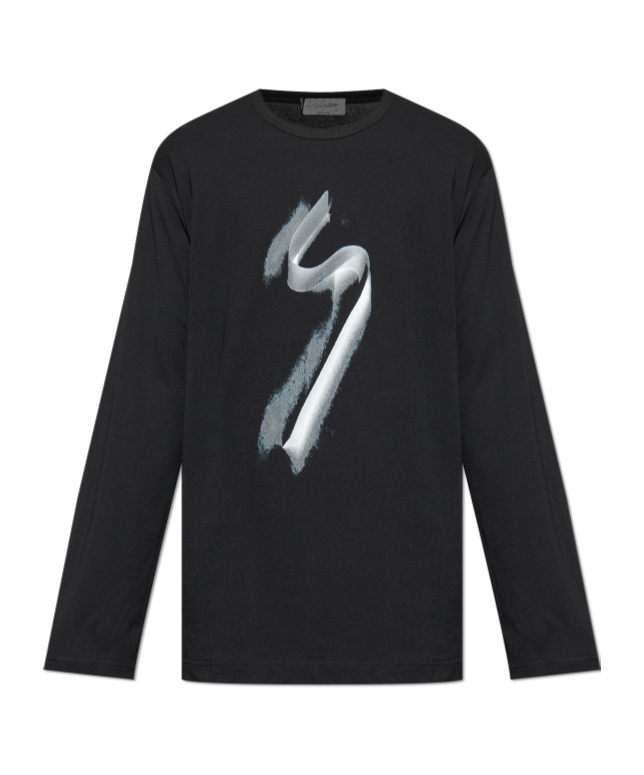 Yohji Yamamoto Long-sleeved T-shirt In Black