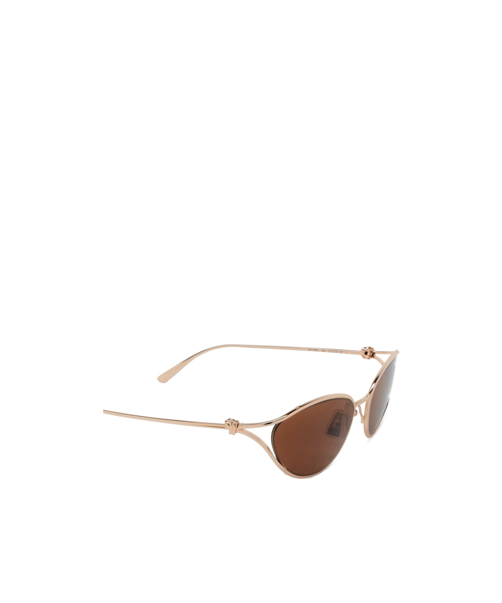 Bottega Veneta Bv1330s Linea Knot 003 Gold Brown Sunglasses In Brown