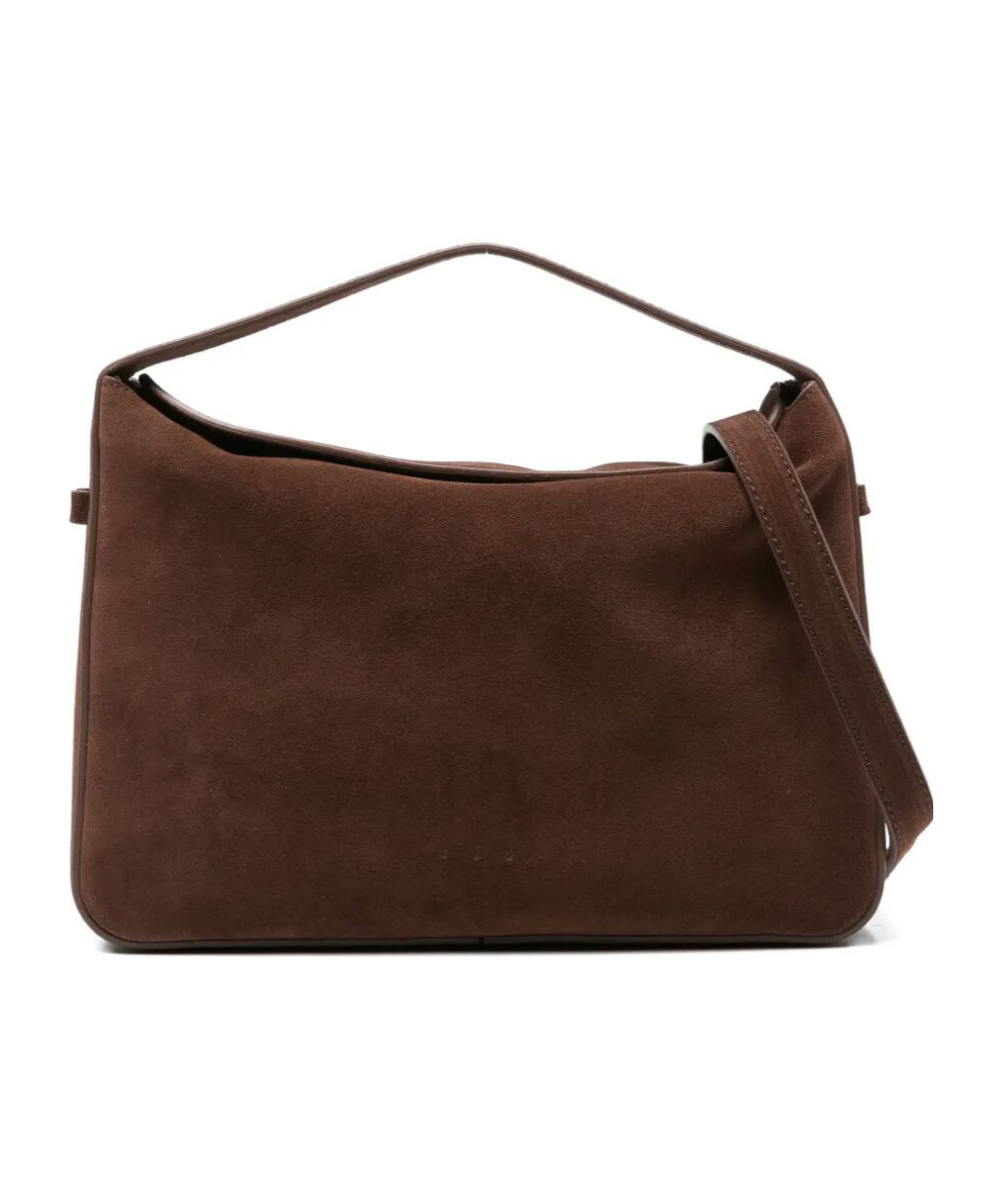 Aesther Ekme Soft Baguette Crossbody Bag 238 Suede Cocoa In Brown