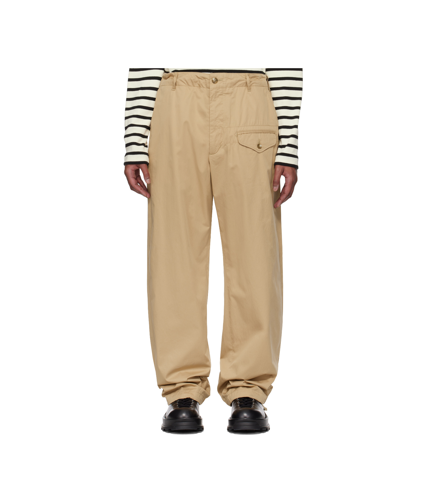 Engineered Garments Beige Gurkha Trousers In Camel