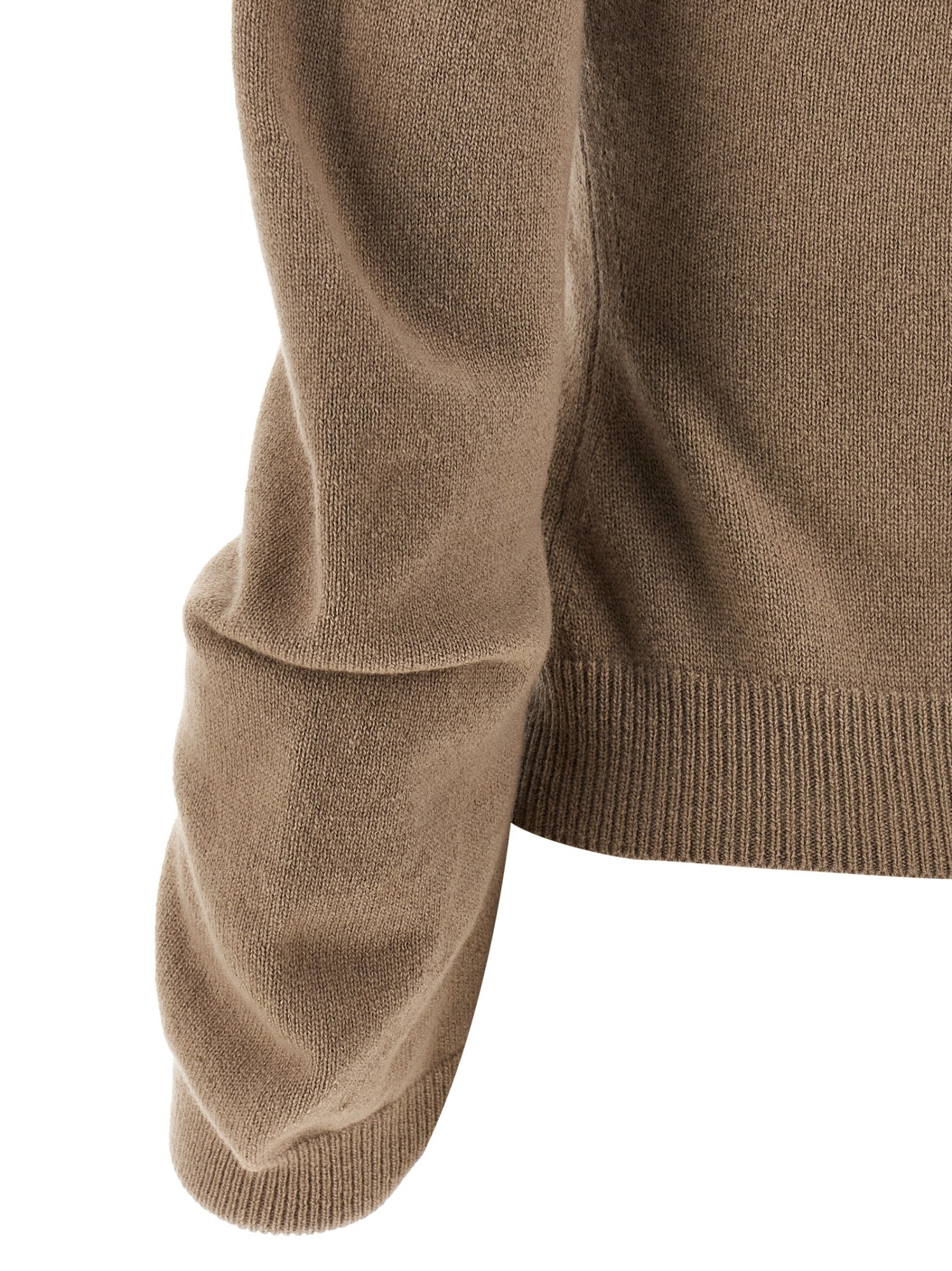 Nude Curved Sleeves Cardigan In Sand