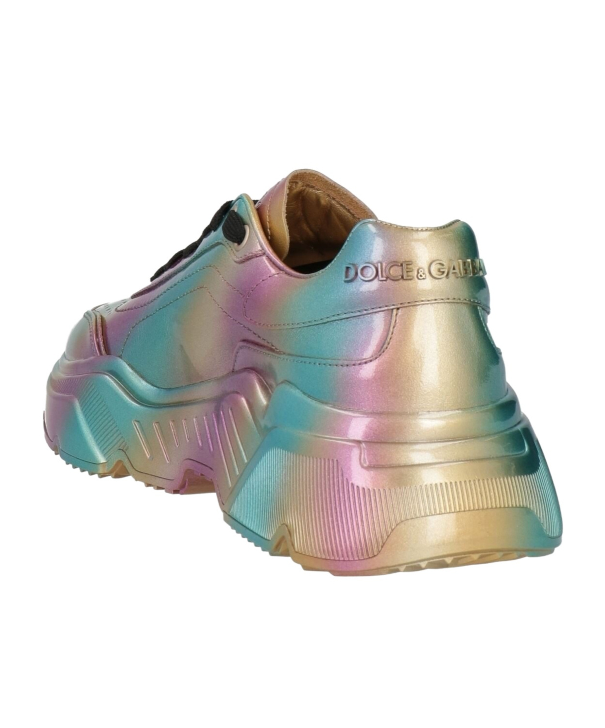 Dolce & Gabbana Multicolor Platform Sneakers In Green