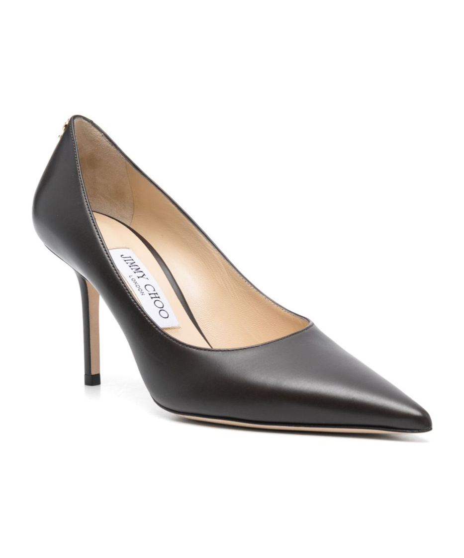 Shop Jimmy Choo Pointed High Heels In Brown
