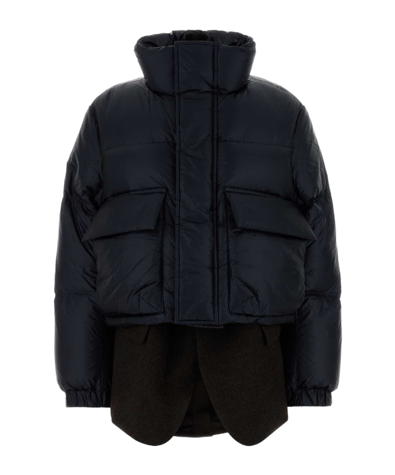 Sacai Nylon Down Jacket In Black