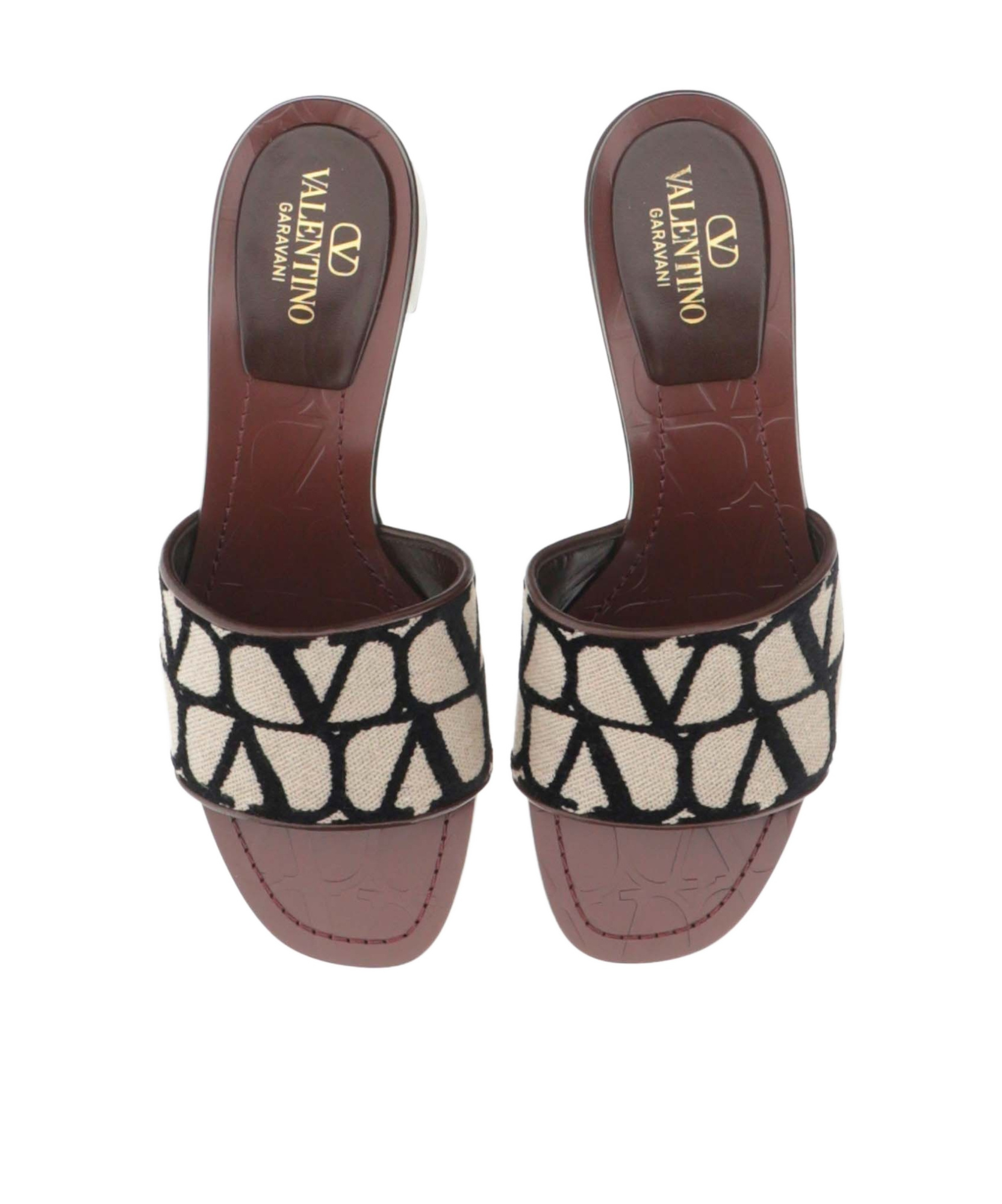 Valentino Vlogo Signature Block-heel Mules In Black