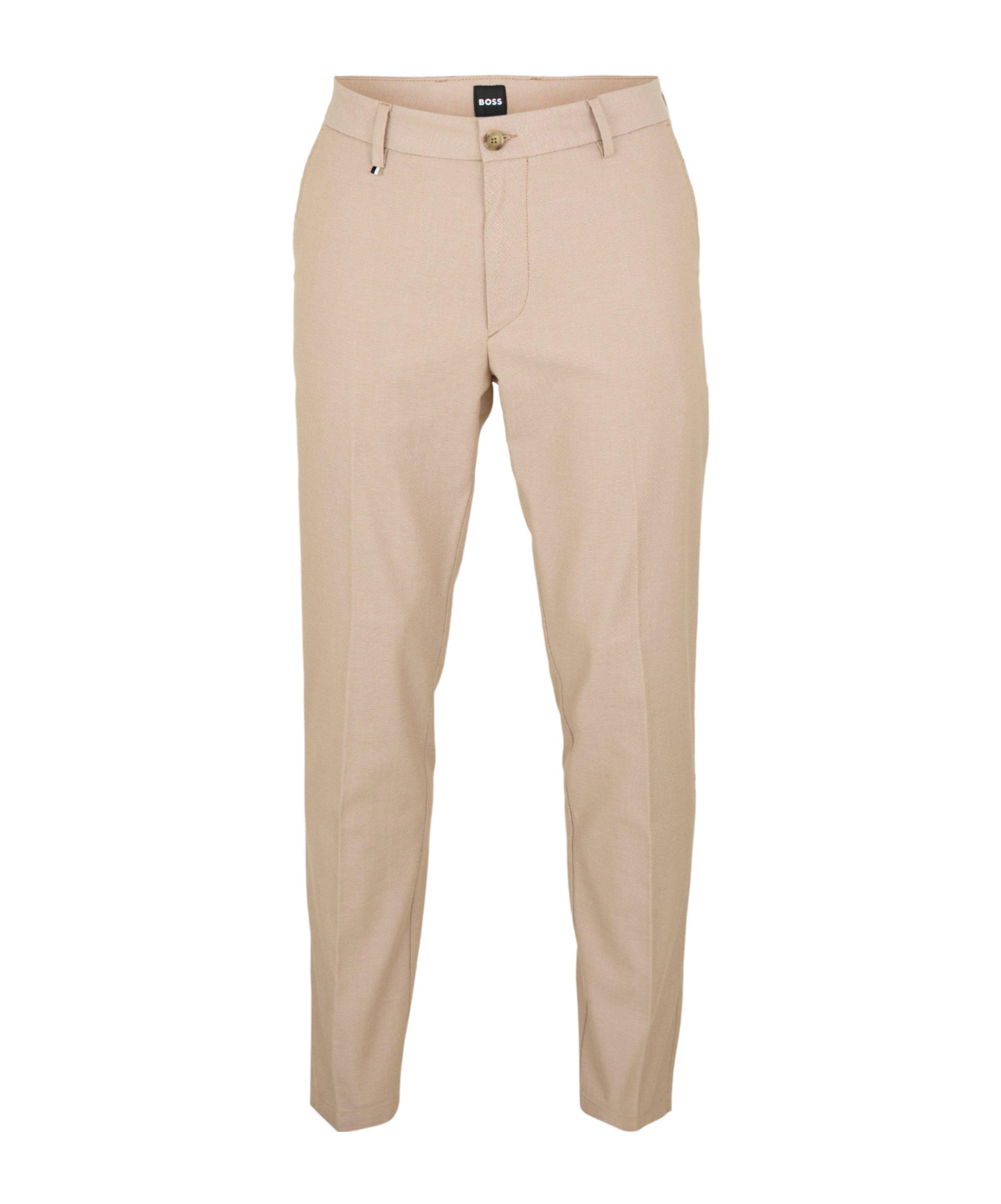Hugo Boss Twill Chino Trousers In Nude