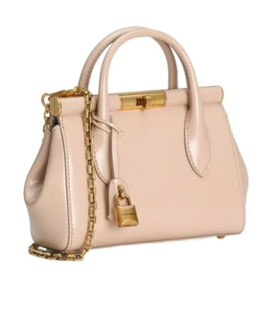 Dolce & Gabbana Leather Tote Bag In Nude