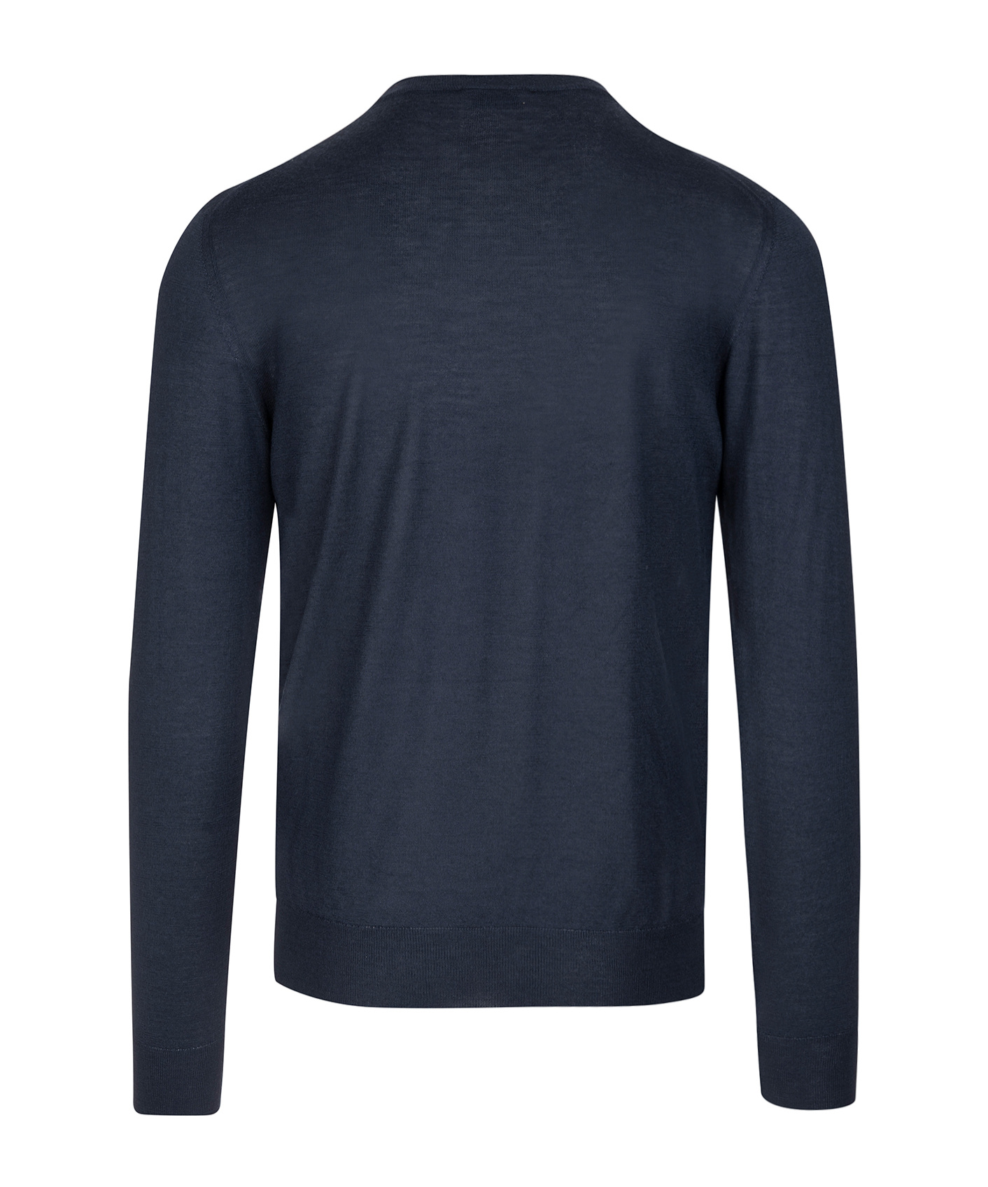 Fedeli Round-collar And Long-sleeved Sweater In Black