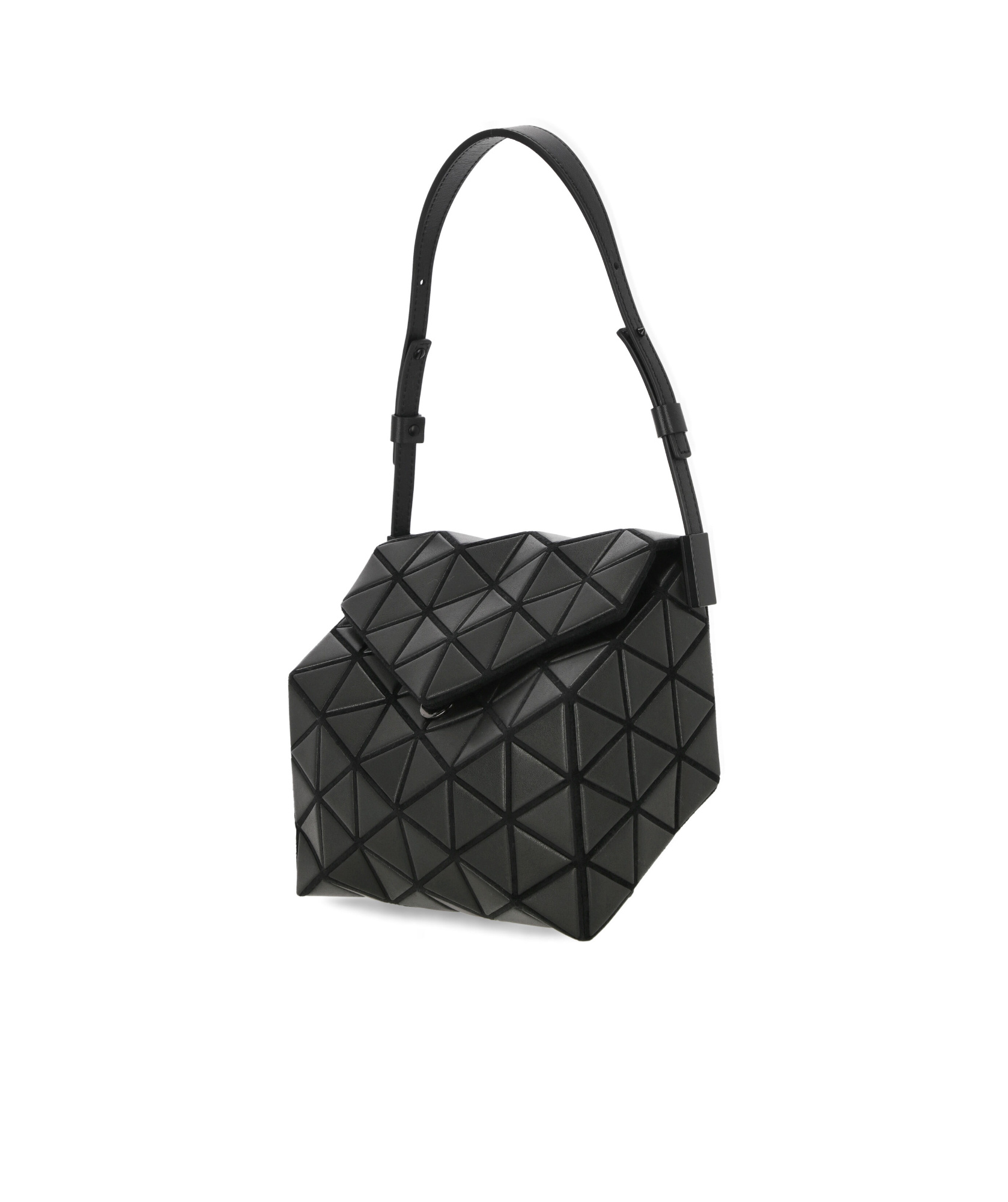 Bao Bao Issey Miyake Black Torso Panelled Shoulder Bag In Black