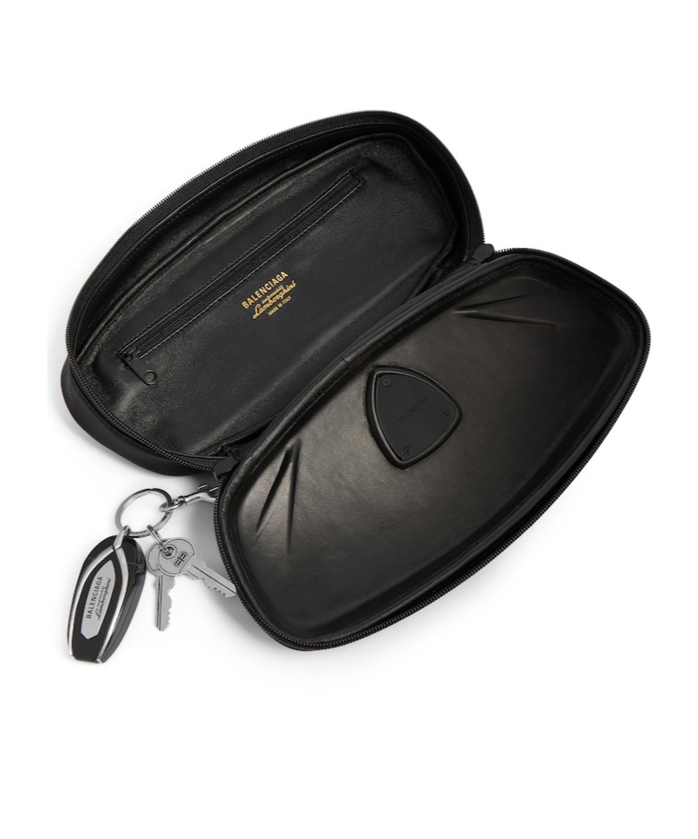 Balenciaga Men's Automobili Lamborghini Clutch With Charms In Black