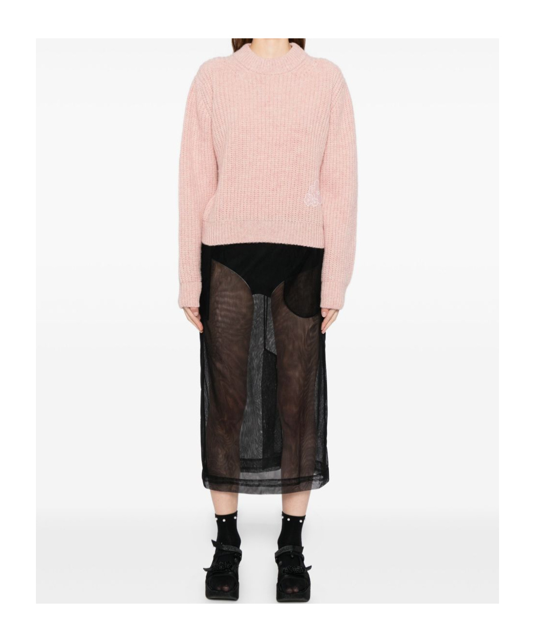 Cecilie Bahnsen Long-sleeved Sweater In Pink