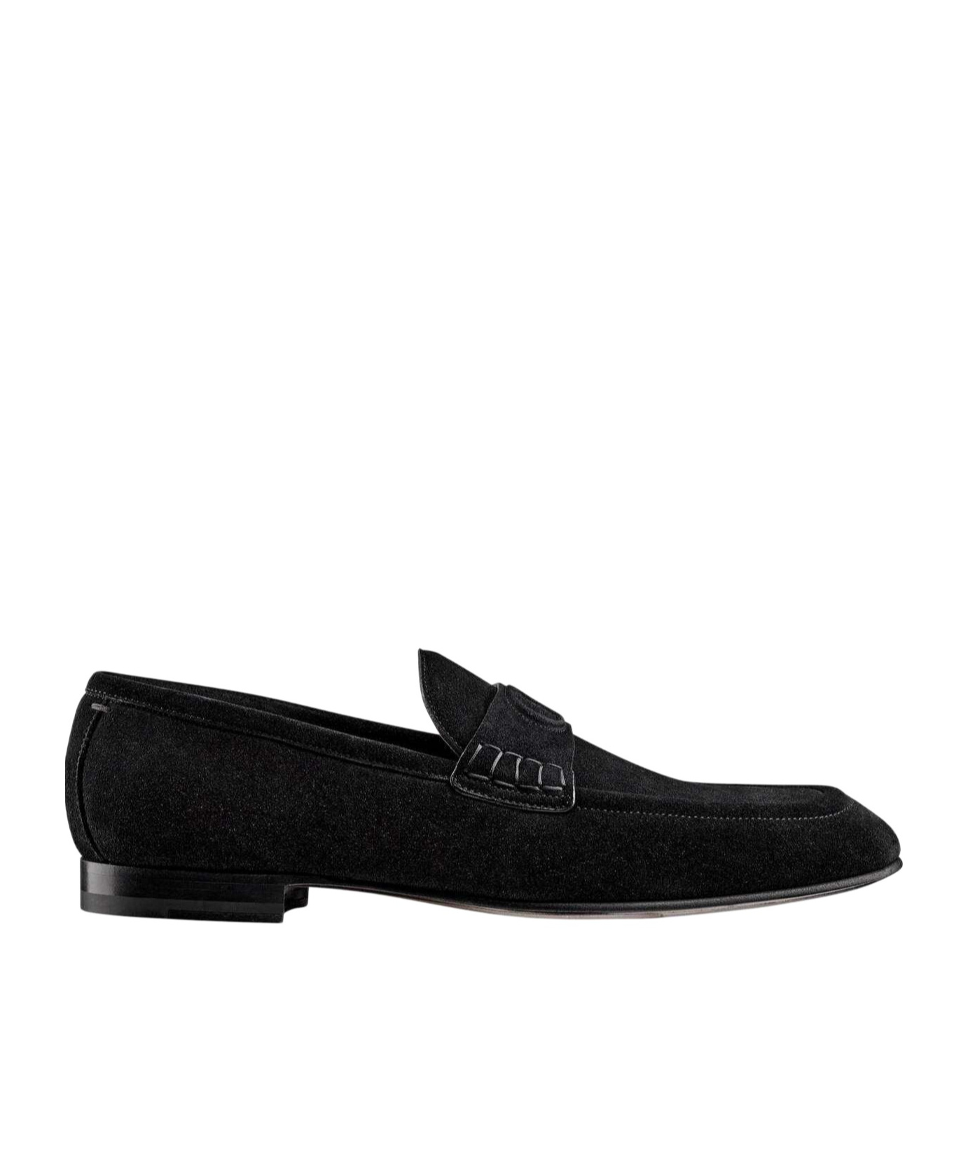 Dior Men Timeless Flex Suede Loafers In Black