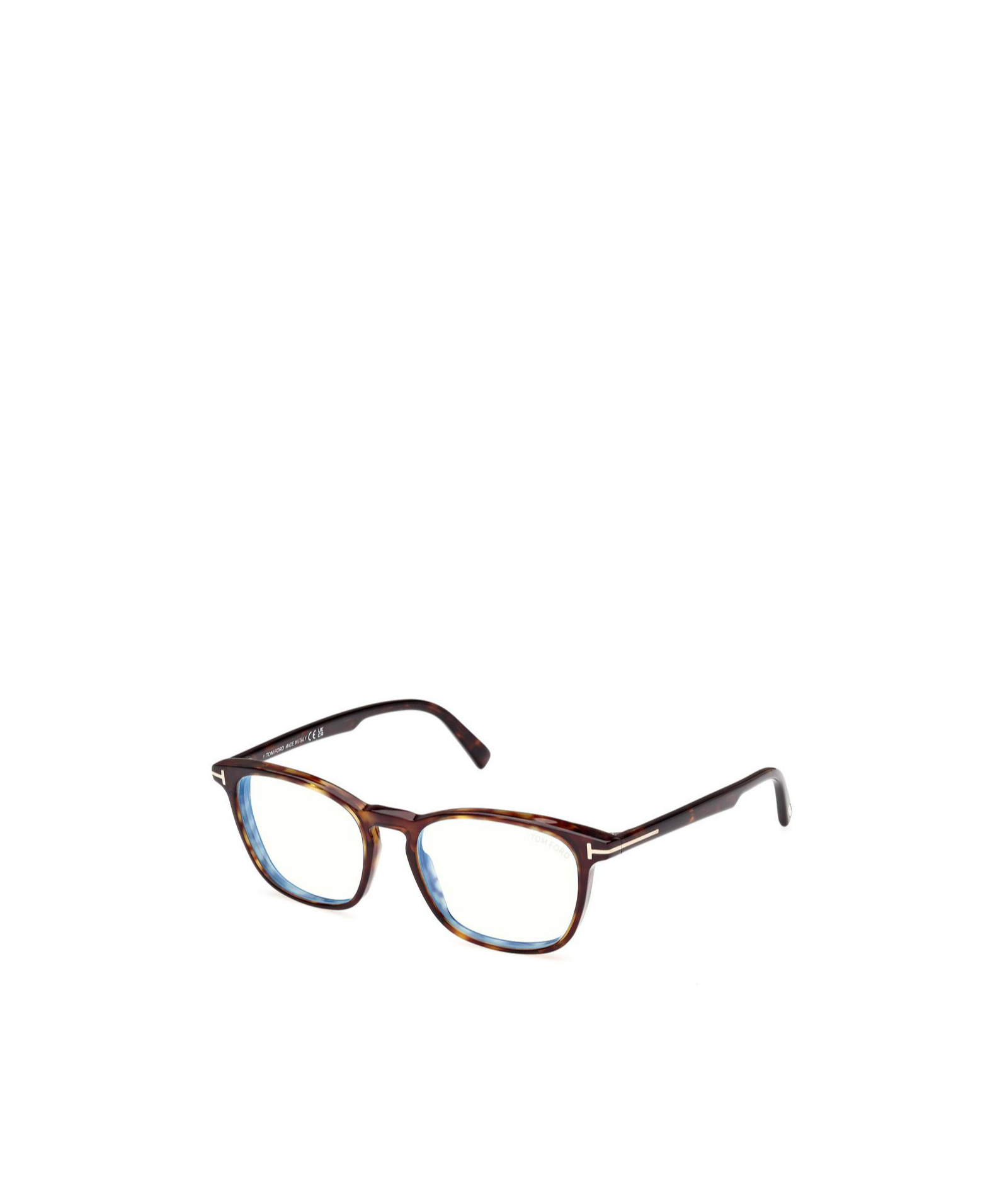 Tom Ford 50mm Round Blue Block Filter Optical Glasses In White