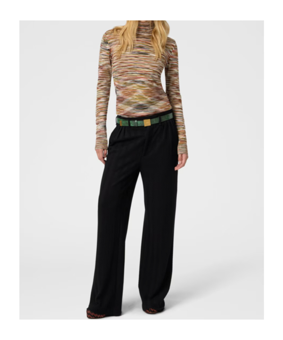 Missoni High-neck Sweater In Flame Smooth Knit In Multi