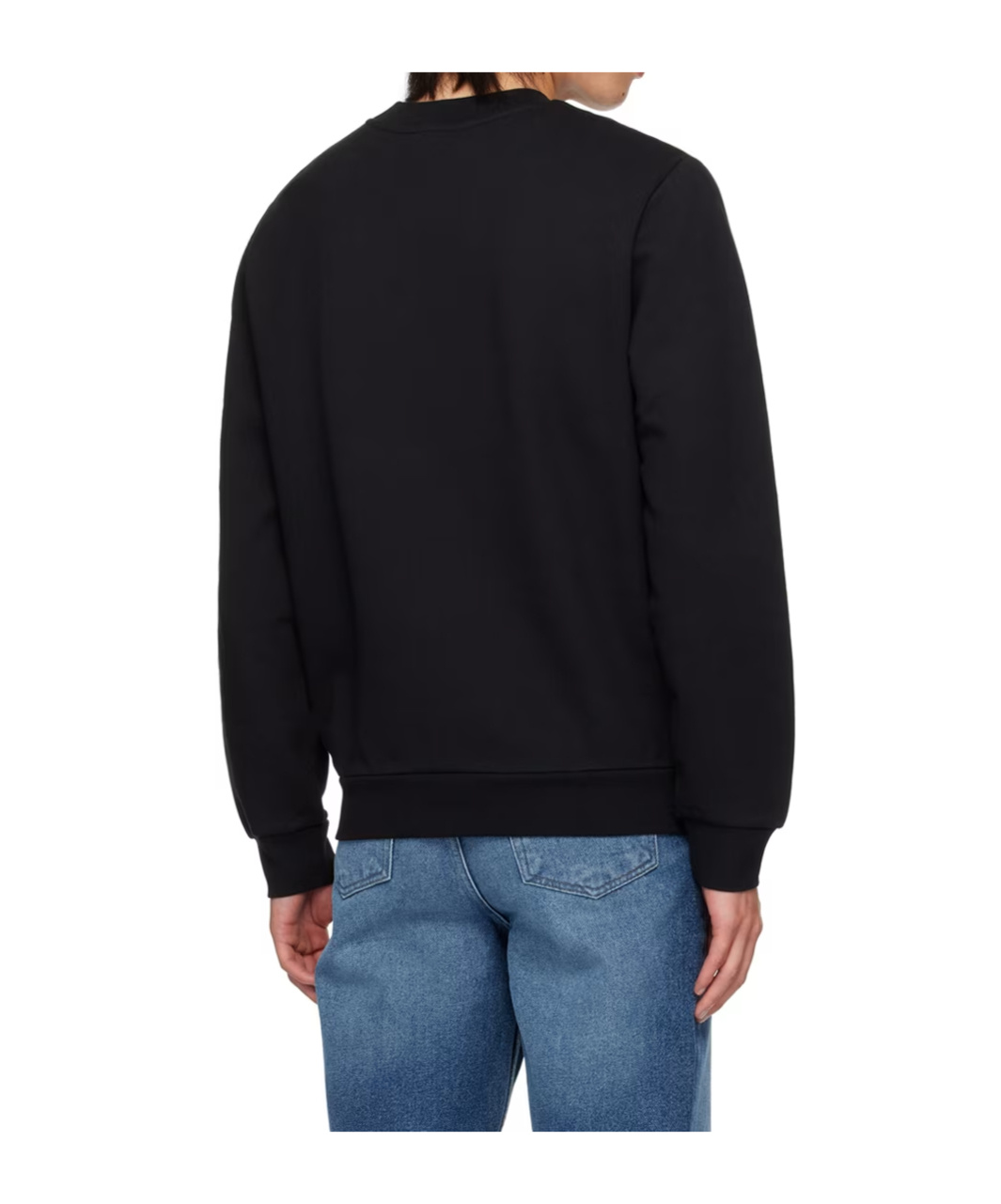 Apc Organic Cotton Sweatshirt With Minimalist Branding And Comfortable Fit In Black