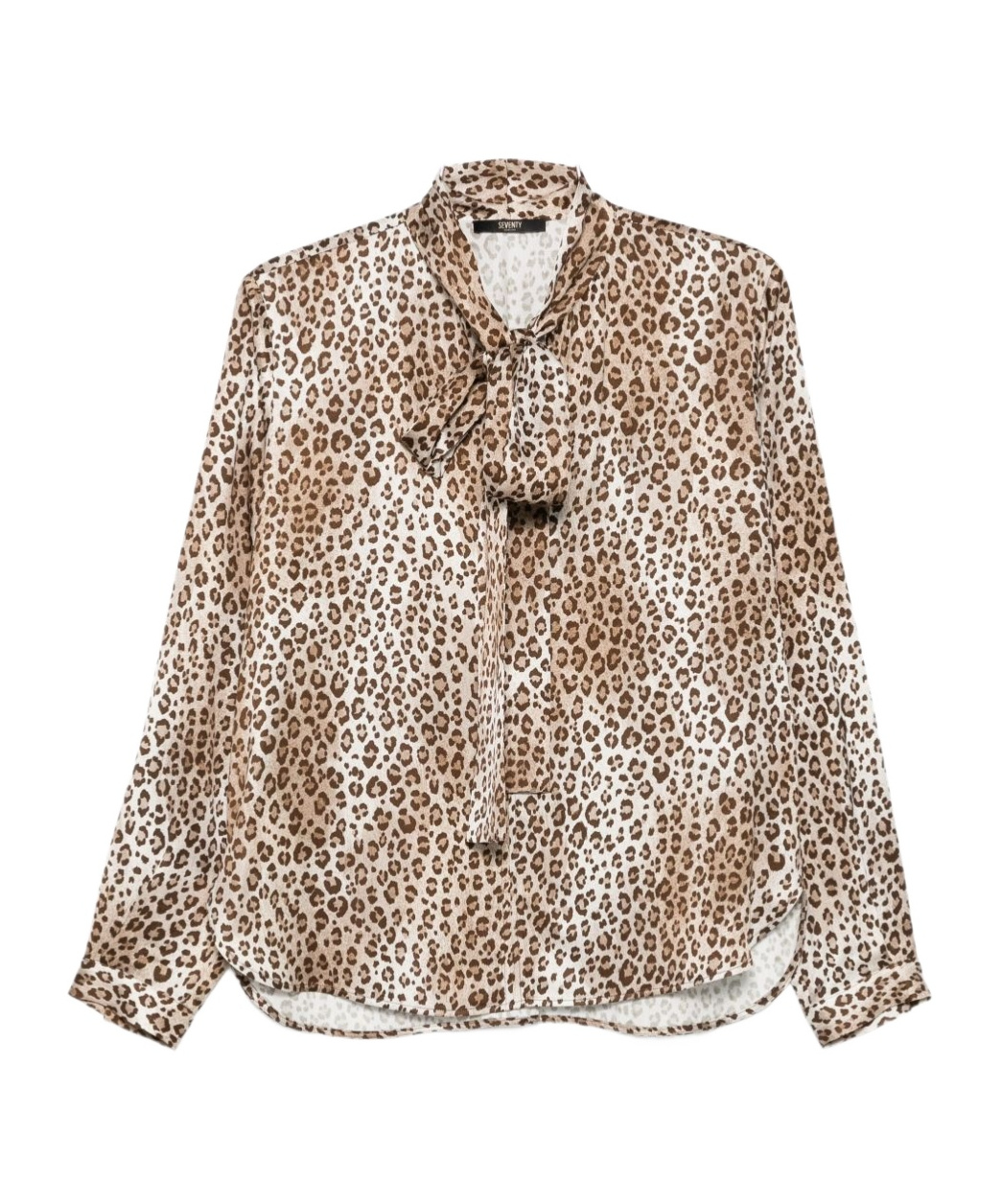 Seventy Leopard-print Tie-neck Blouse In Animal Print