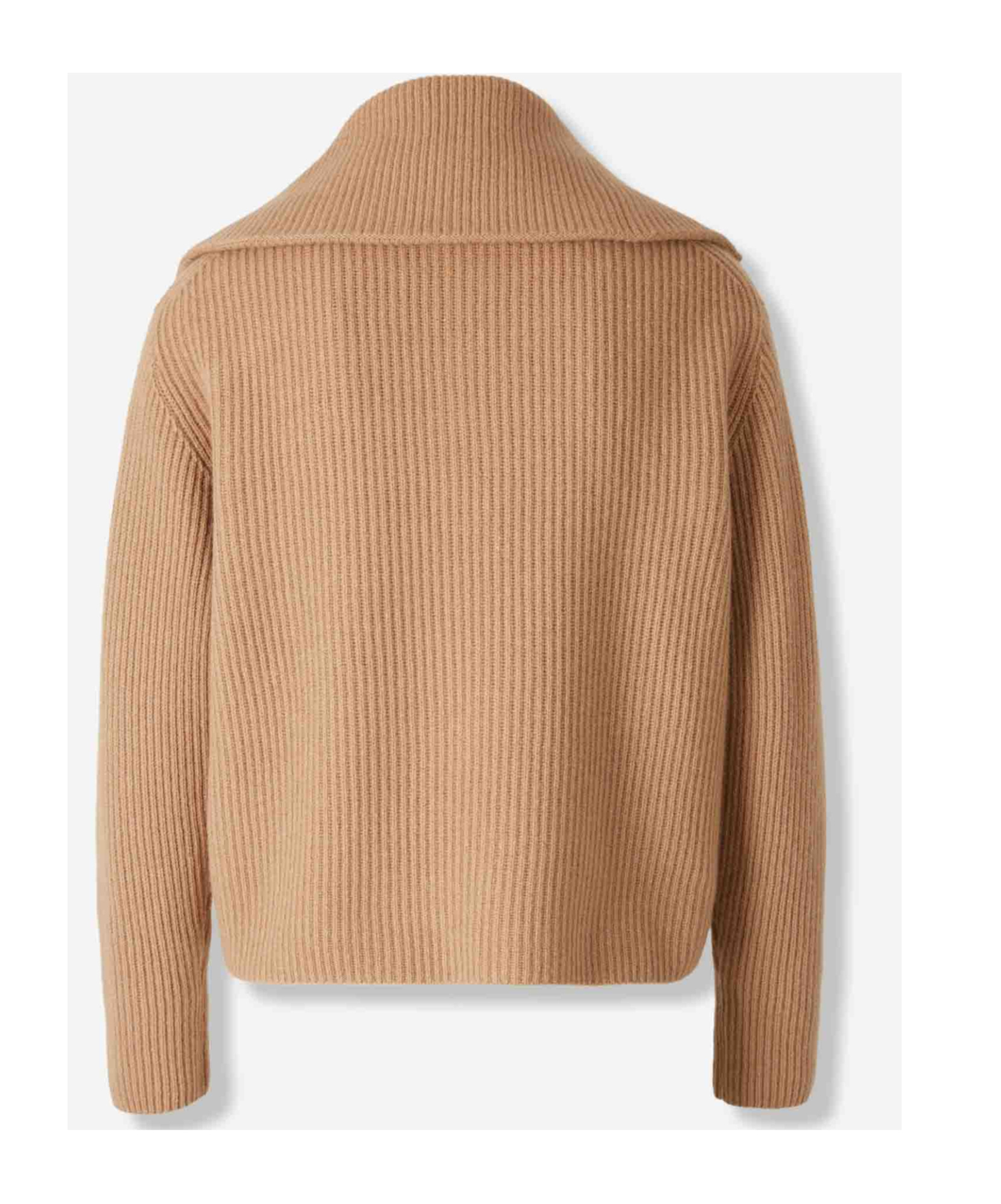 Simkhai Womens Camel Landry Half-zip Ribbed Cashmere Jumper In Brown