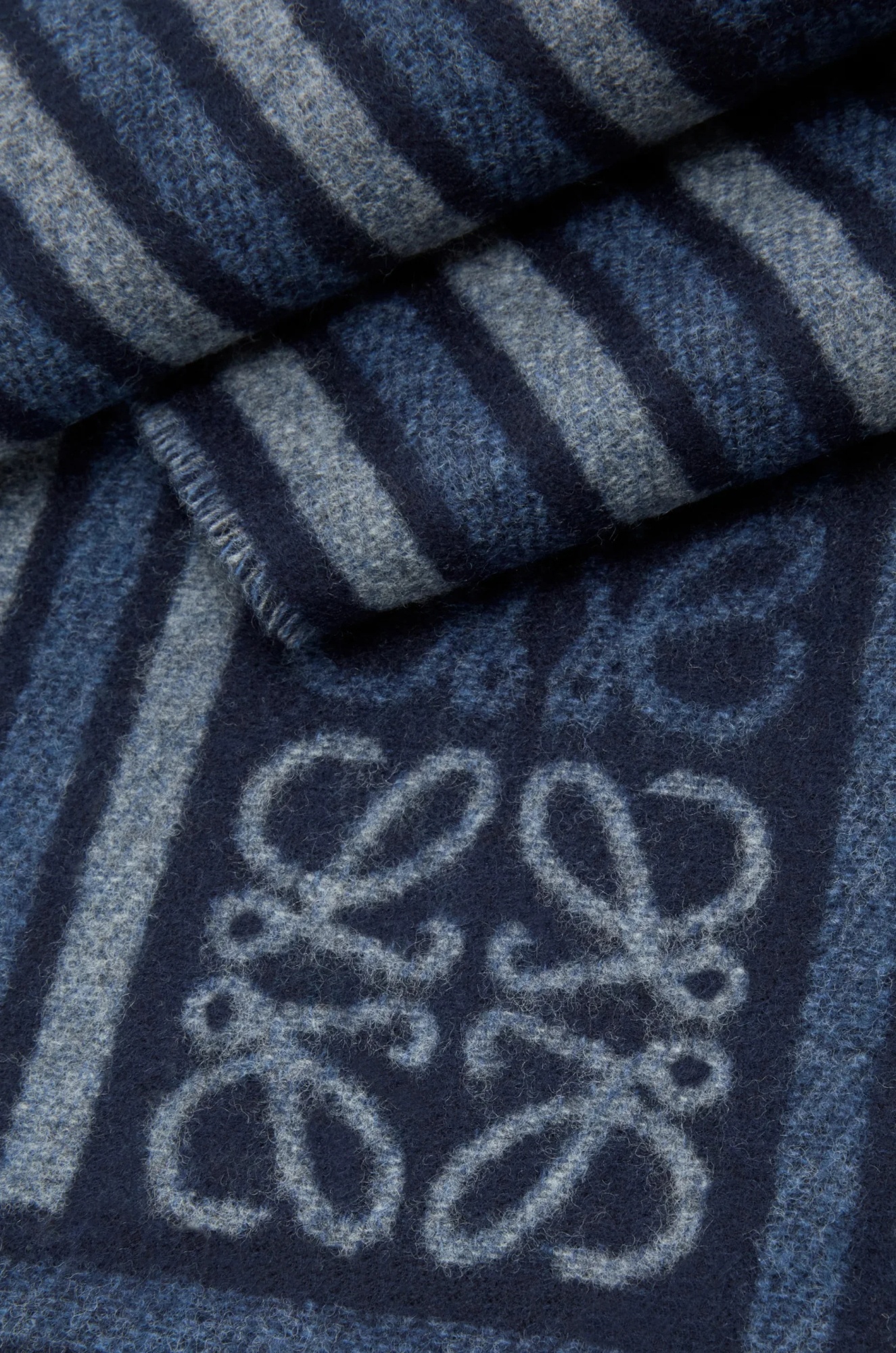Loewe Rectangular Scarf In Blue