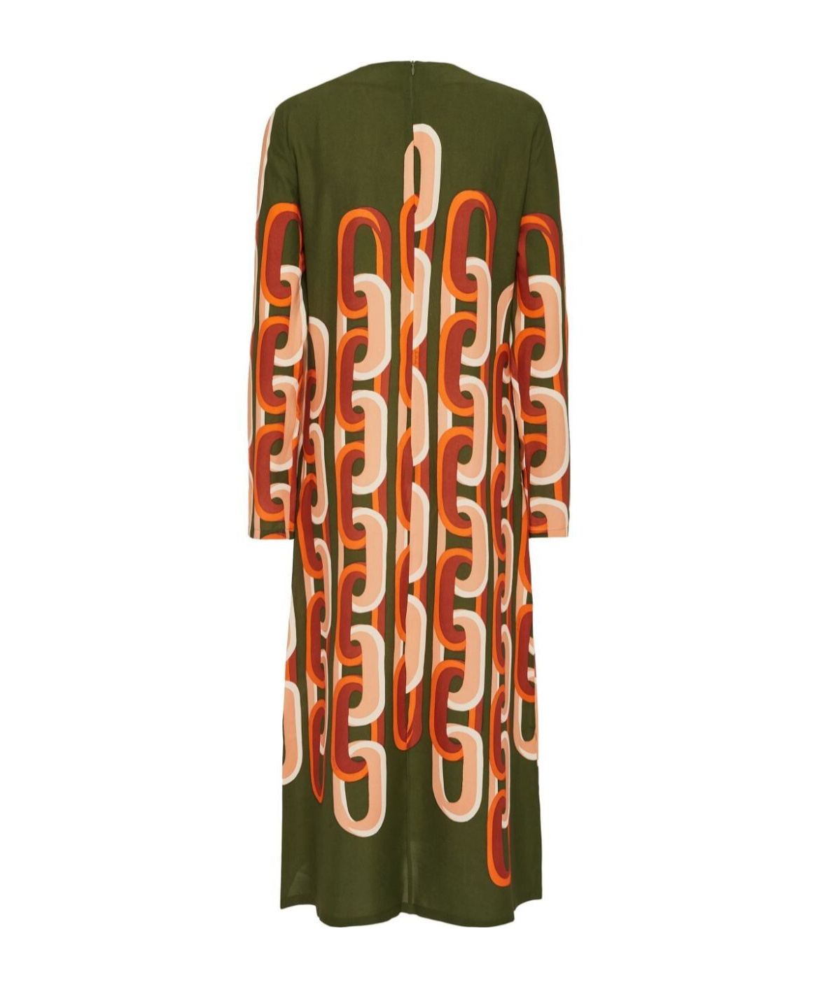 La Doublej La Double J Woman Midi Dress Military Green Size L Viscose In Multi