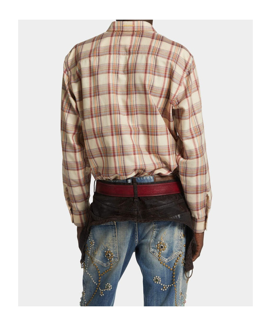 Dsquared2 Checked Pocket Shirt In Neutral