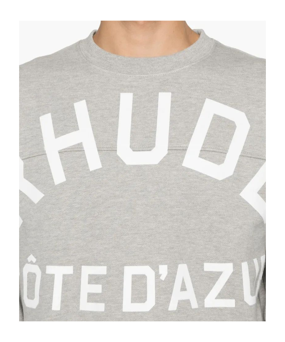Rhude Round Neck Short Sleeve T-shirt In Grey