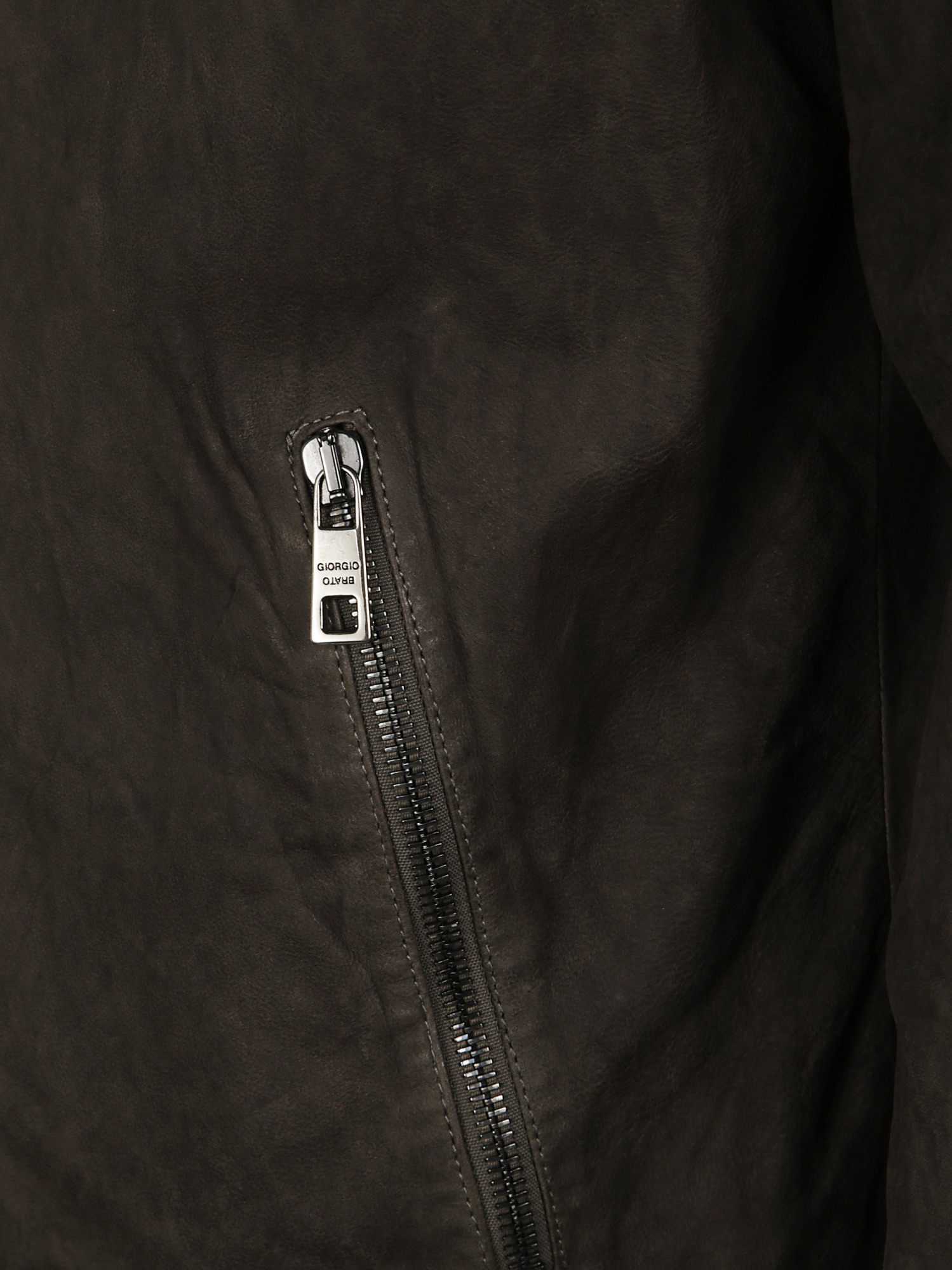 Giorgio Brato Veg Lamb Leather Biker Jacket Clothing In Black
