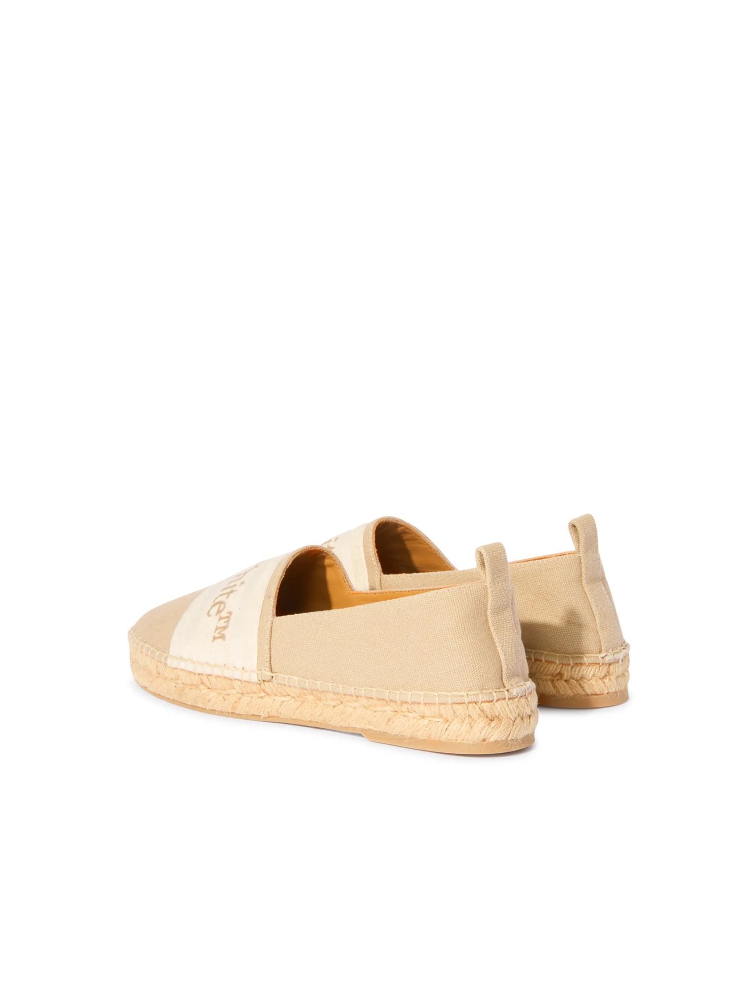 Off-white Beige Bookish Espadrilles In Nude