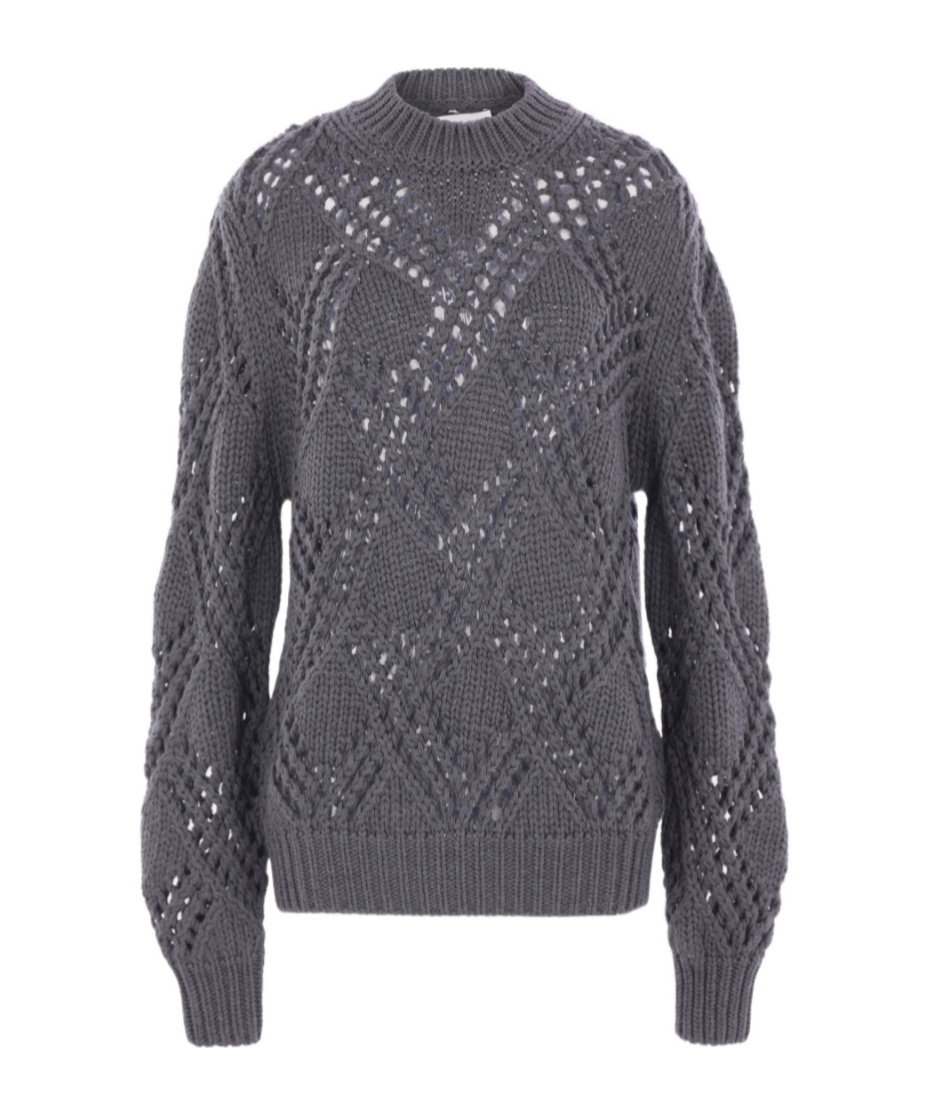 Jil Sander Crew Neck Sweater In Gray