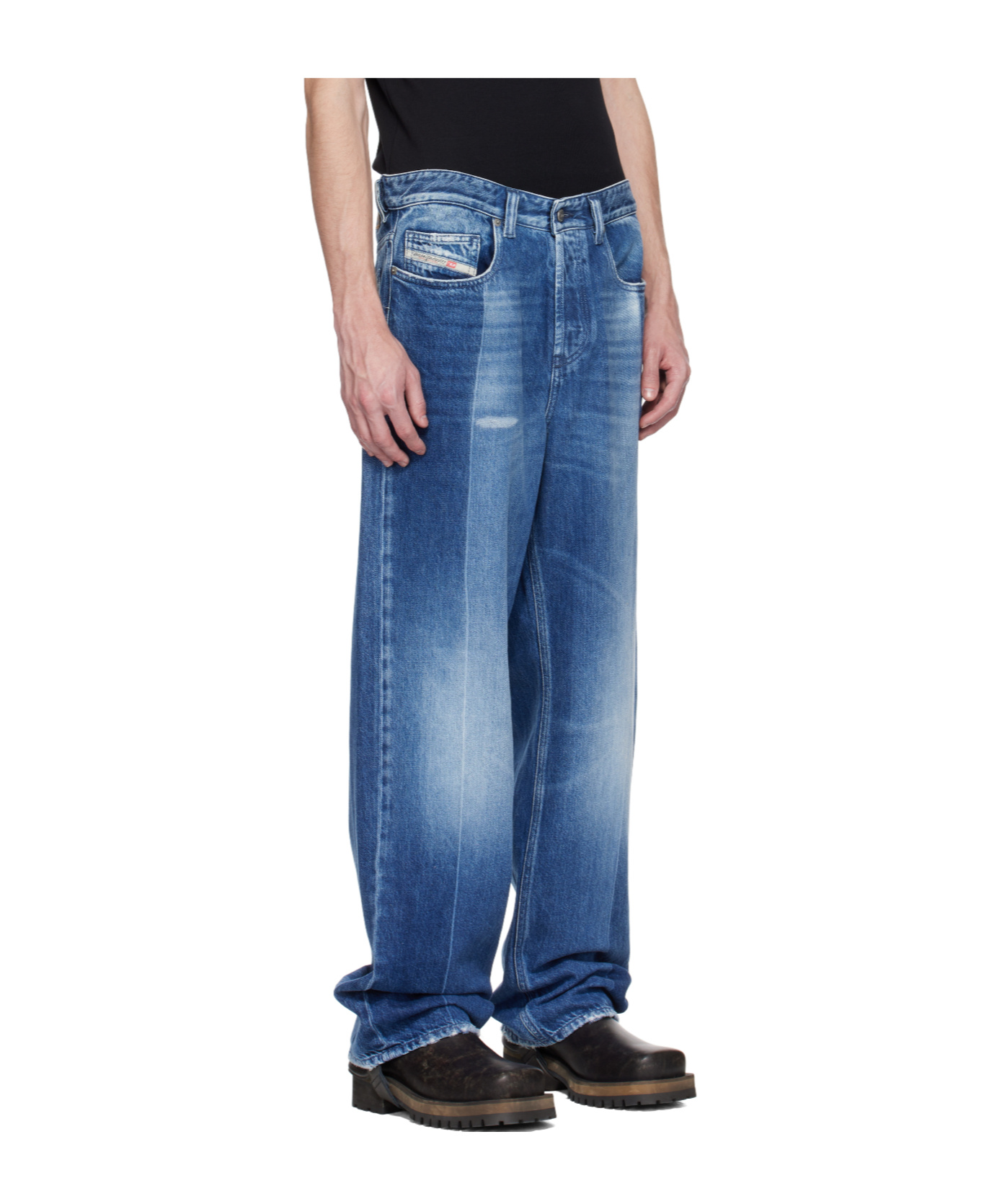 Shop Diesel 2001 D-macro 09l48 Jeans In Medium Blue