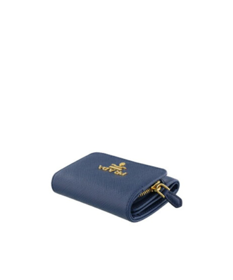 Prada Logo Wallet In Blue