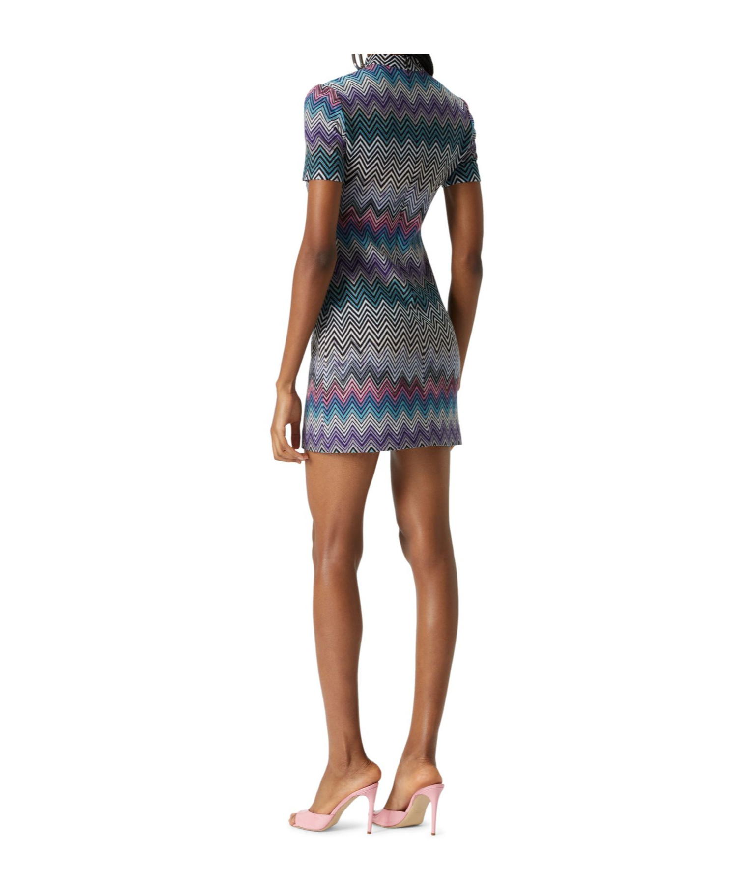 Shop Missoni Short Sleeve Dress In Black
