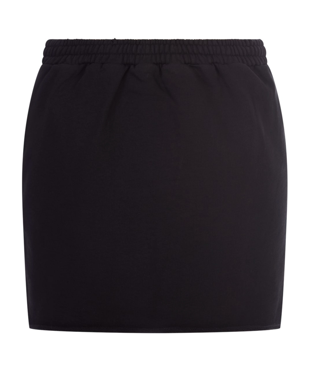 Barrow Black Mini Skirt With Drawstring In Black