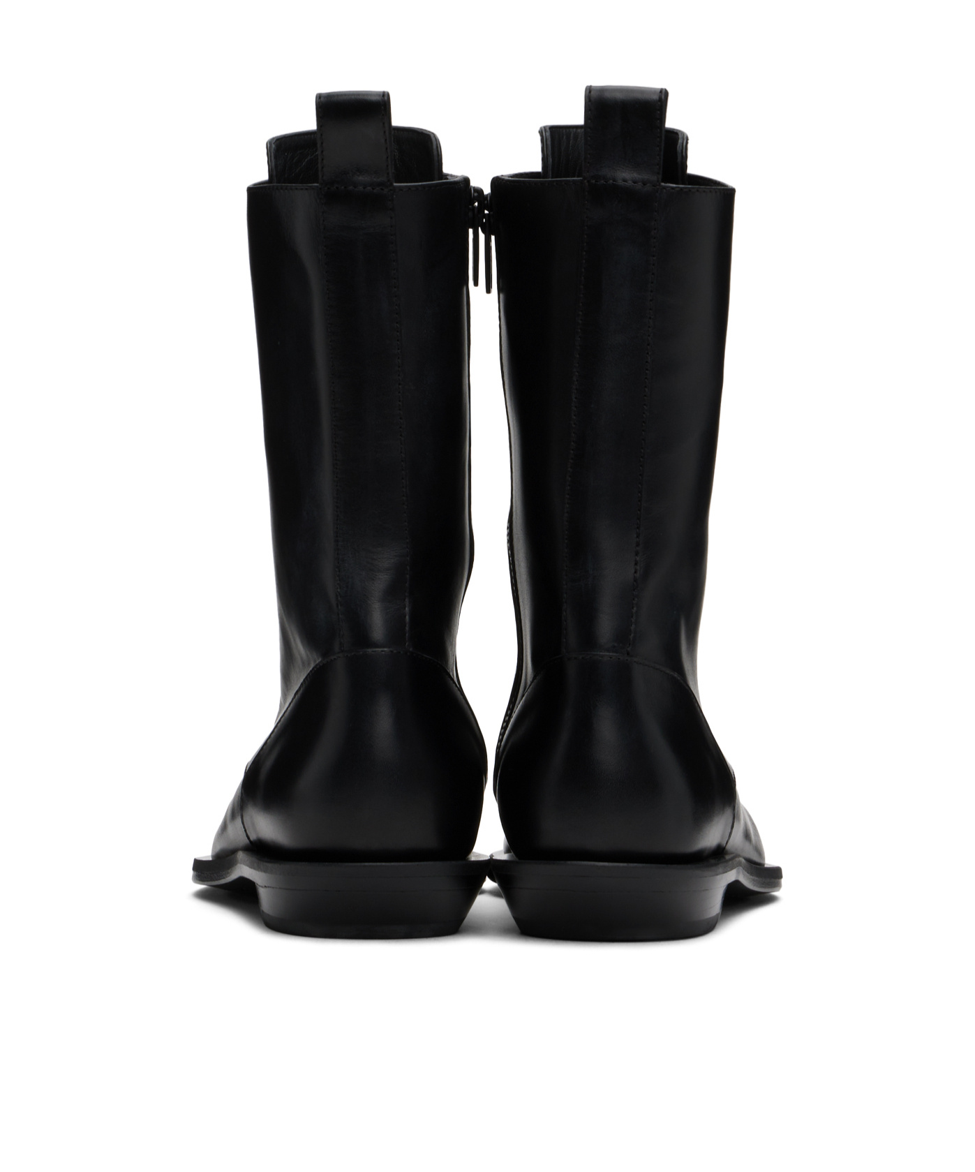 Ann Demeulemeester Pointed Lace-up Boots In Black