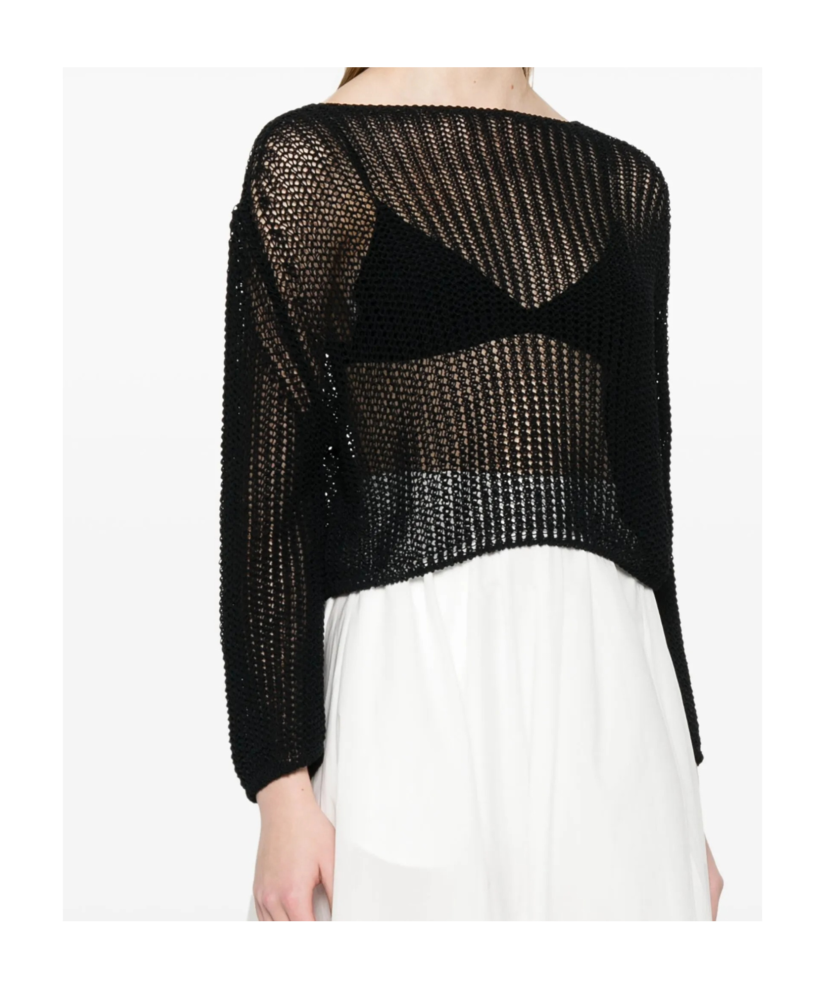 Shop Forte Forte Crew Neck Sweater In Noir