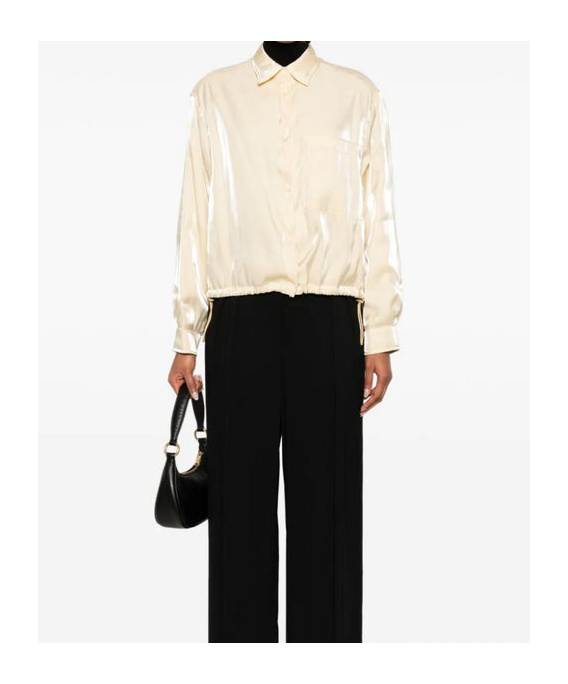 Forte Forte Shining Nylon Shirt In Neutral