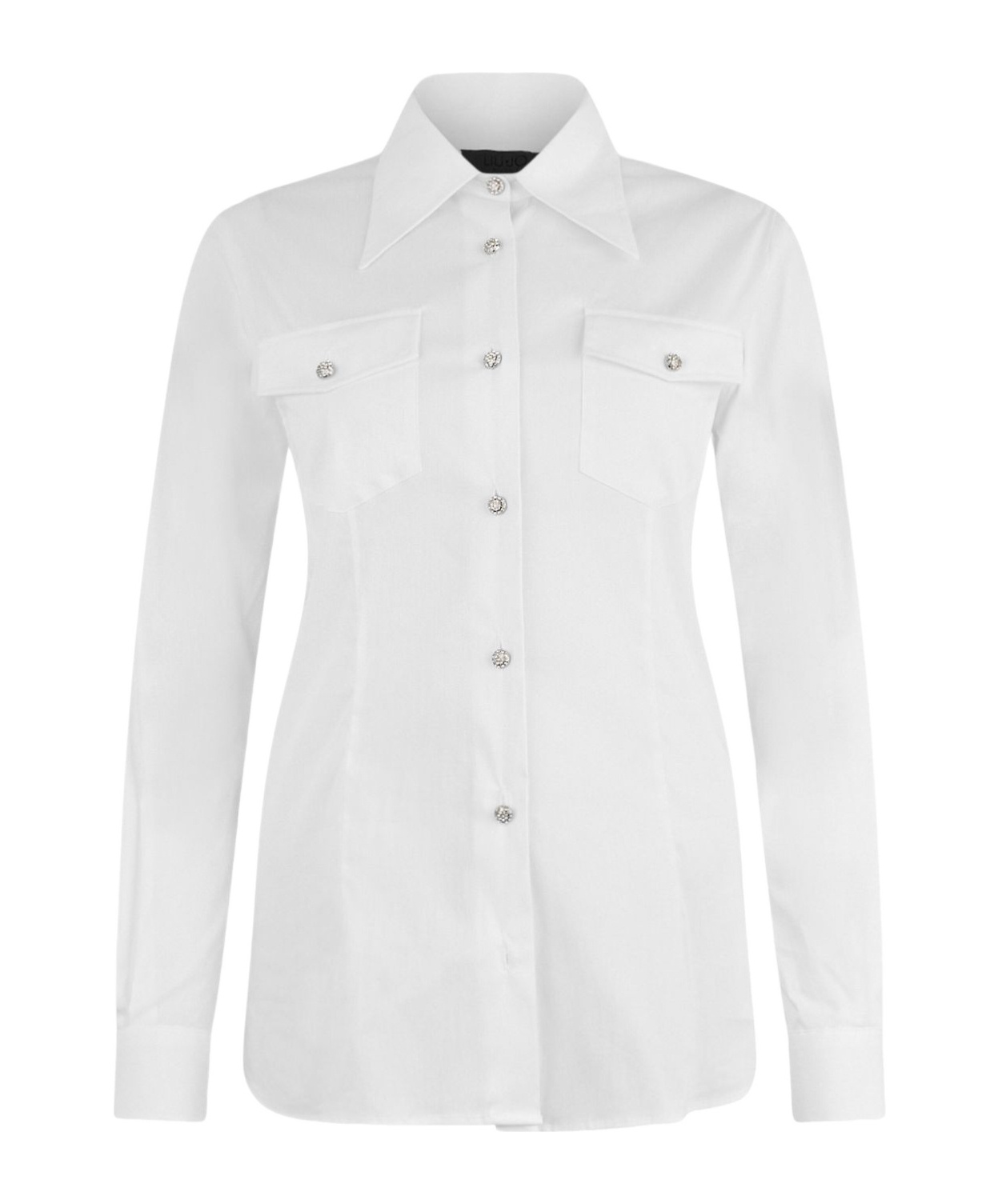 Liu •jo Liu Jo Tailored White Shirt With Flap Pockets