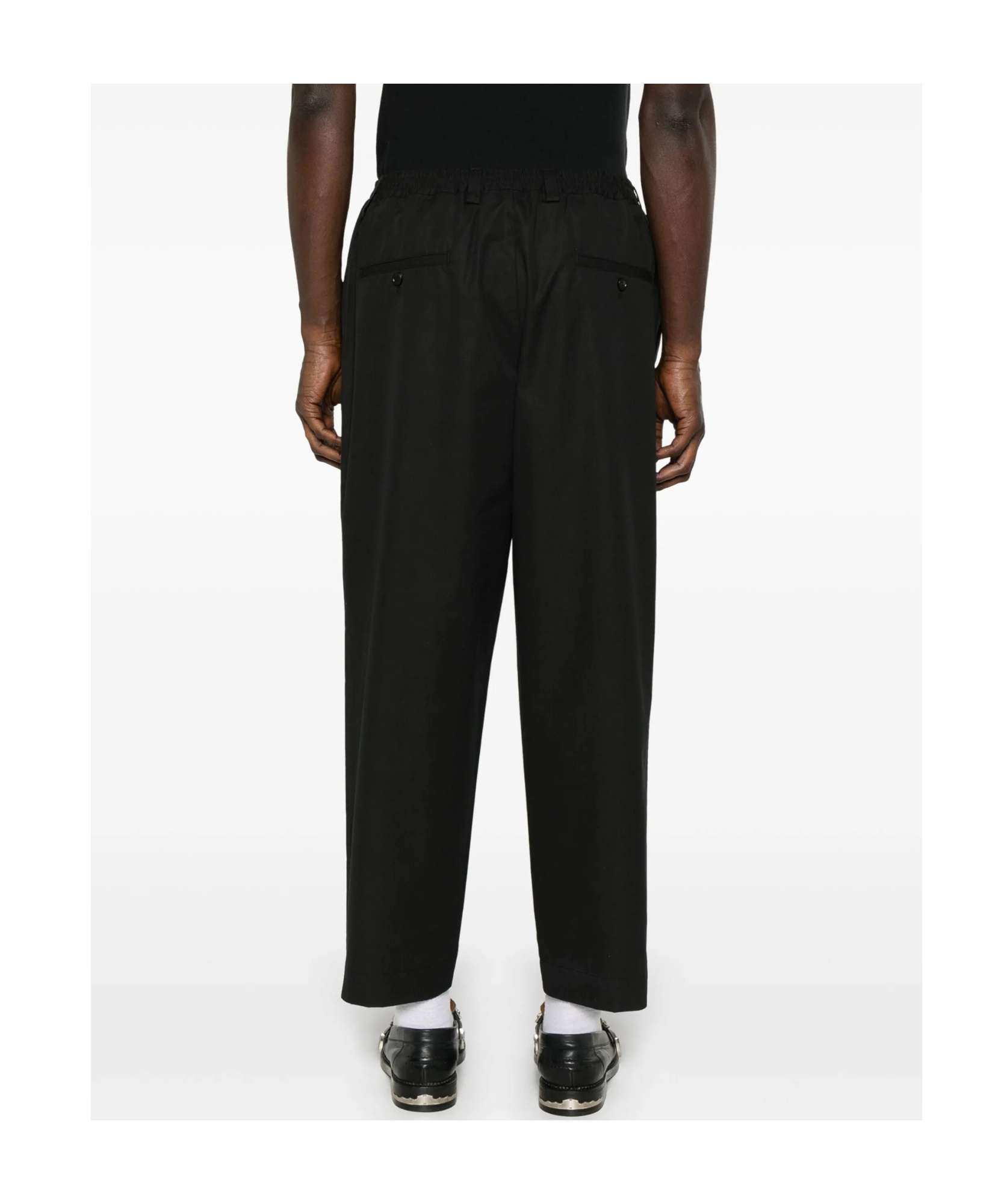 Marni Elastic Waist Casual Pants In Black