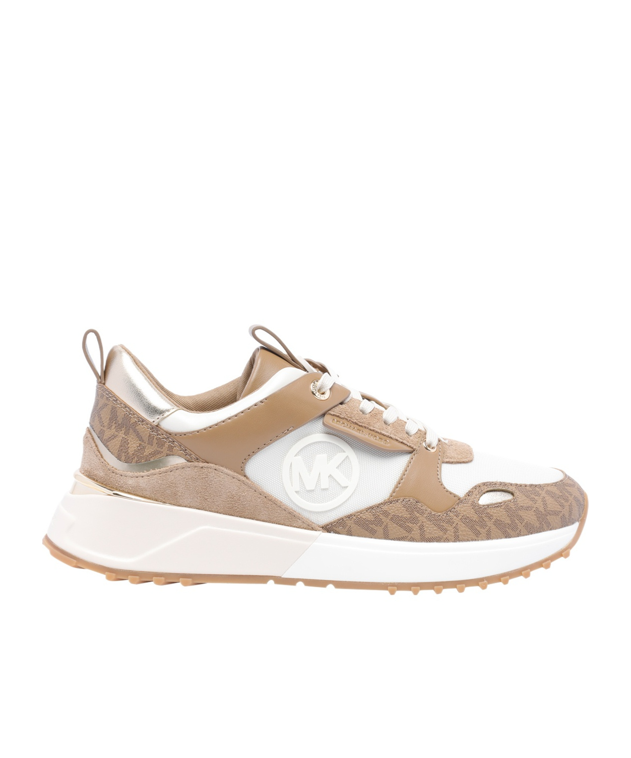Shop Michael Michael Kors Theo Sneakers In Nude