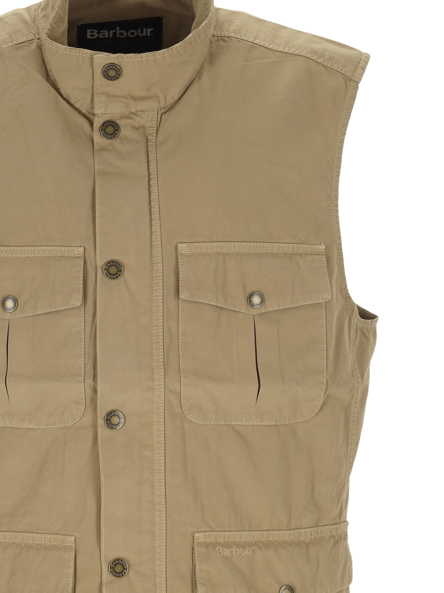 Barbour Beige Casual Corbridge Vest In Nude