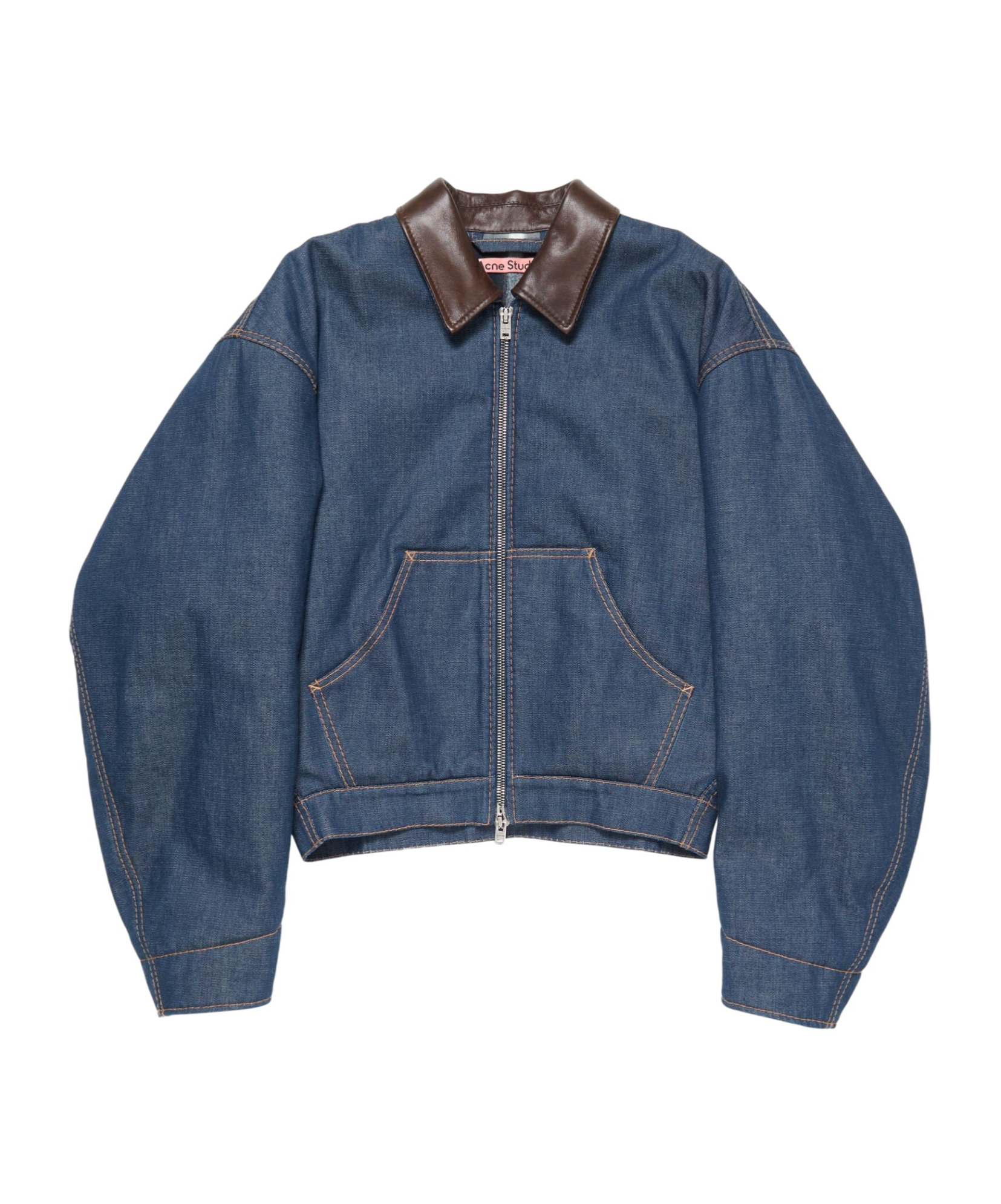 Acne Studios Men Denim Jacket With Contrasting Collar In Blue