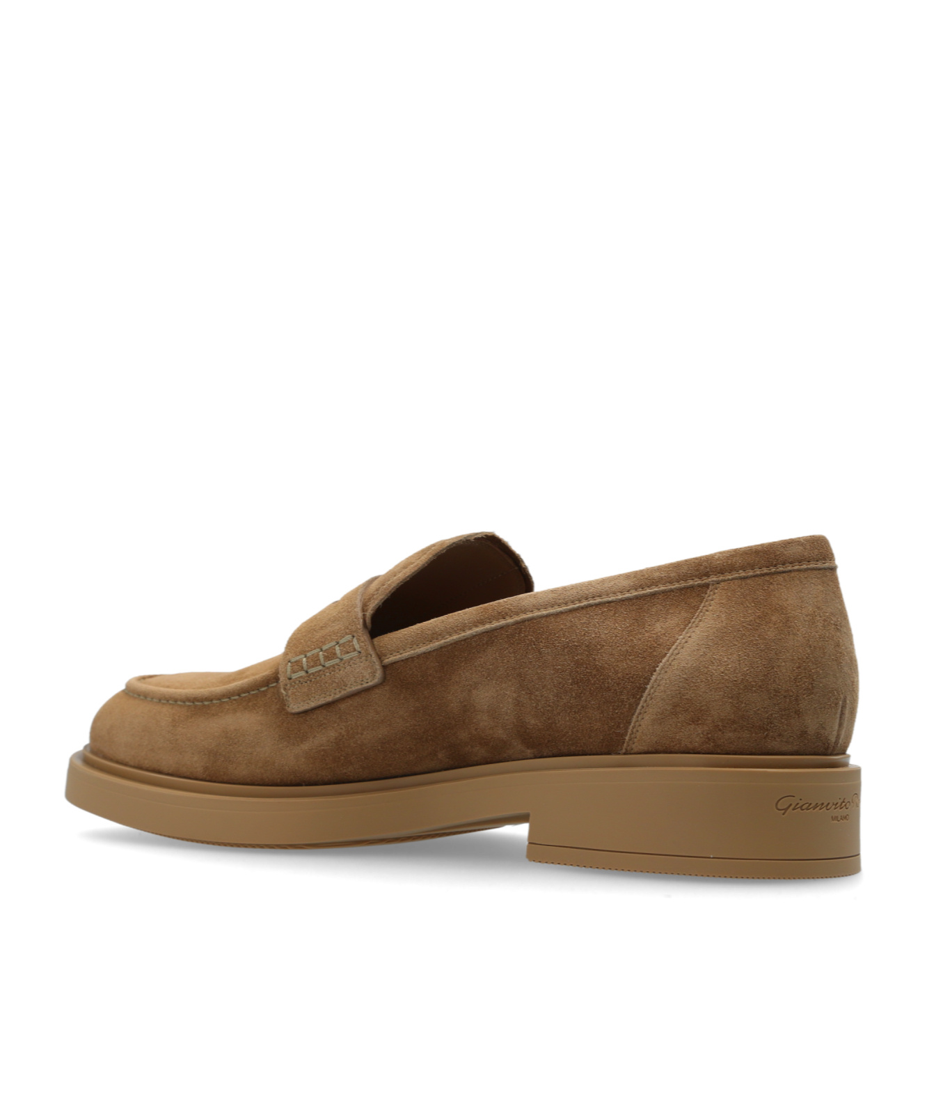 Gianvito Rossi Round-toe Loafers In Brown