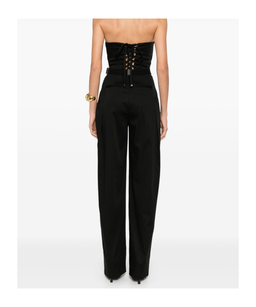 Elisabetta Franchi Long Jumpsuit Lace-up Back