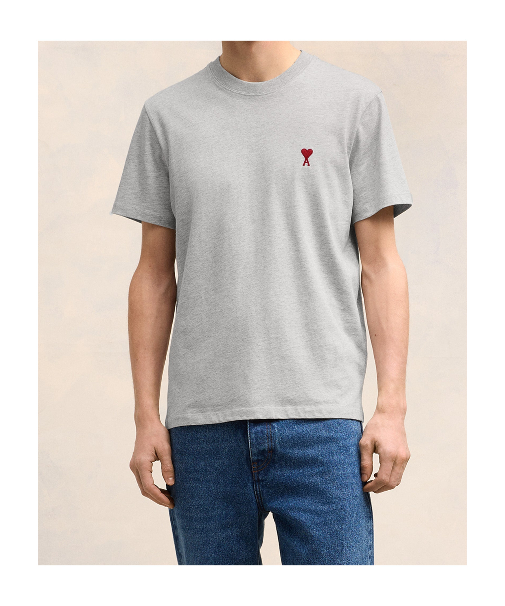 Ami Alexandre Mattiussi Logo-embroidered Organic Cotton T-shirt In White