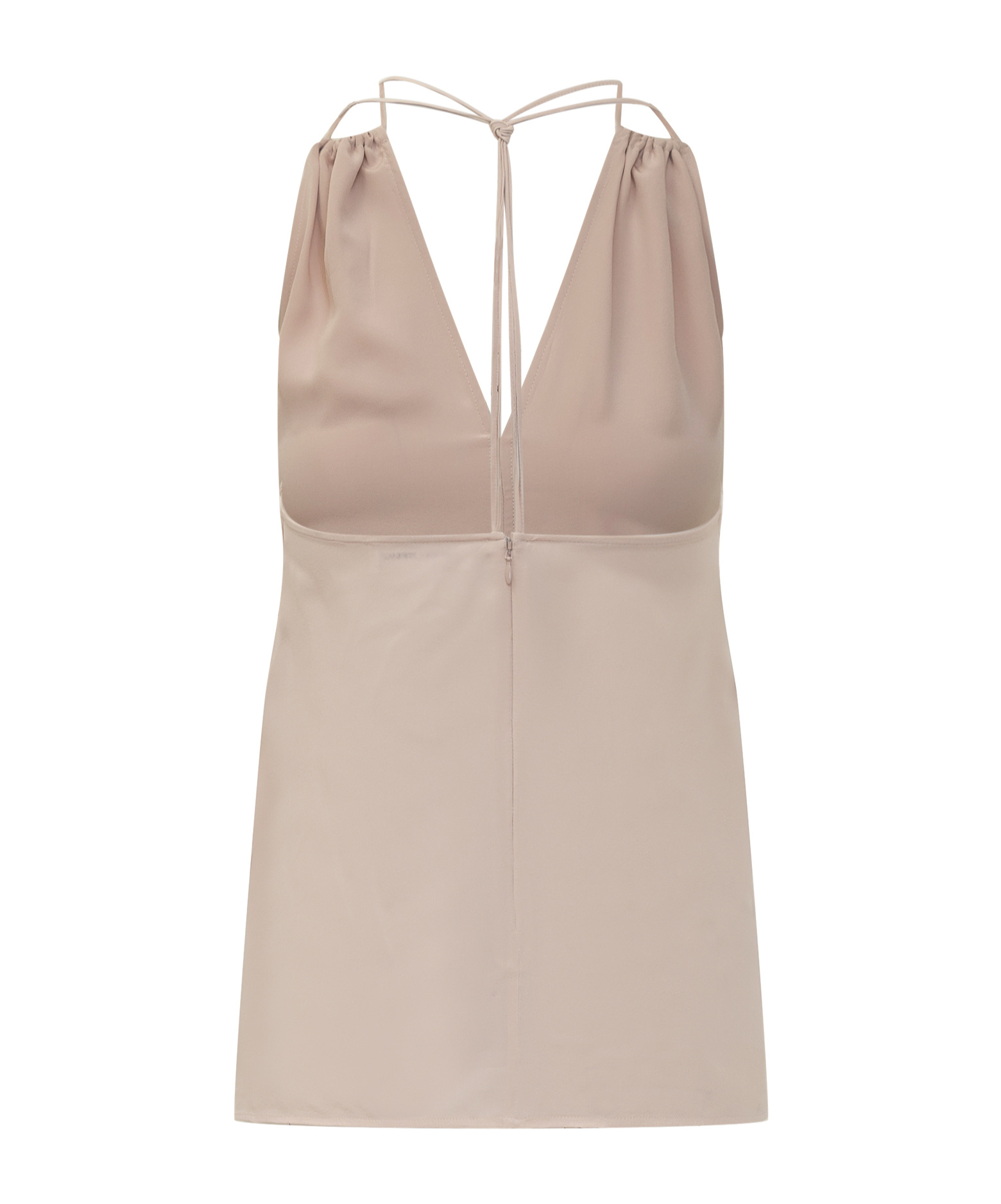 Victoria Beckham V-neck Gathered Halter Top In Neutral