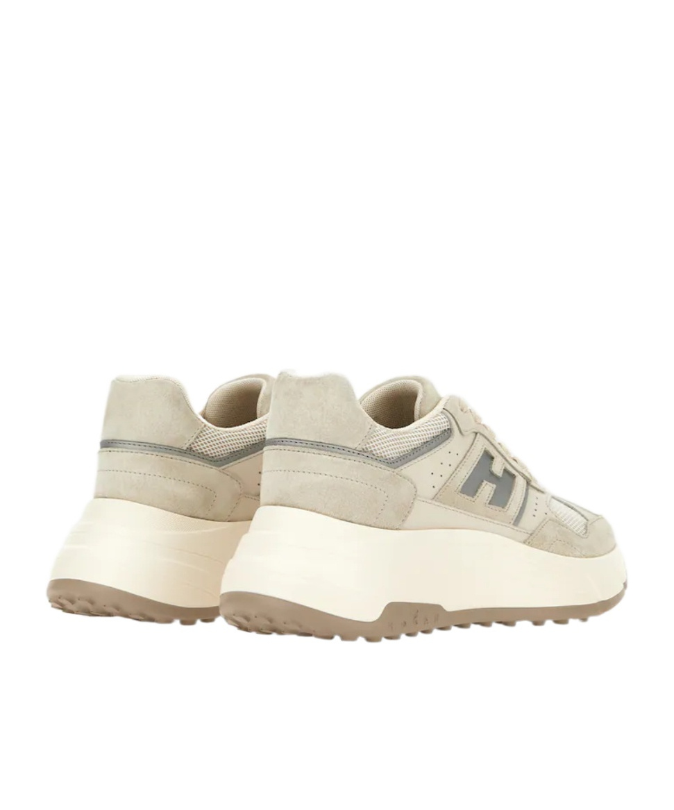Hogan Hi-fi Panelled Platform Sneakers In Animal Print
